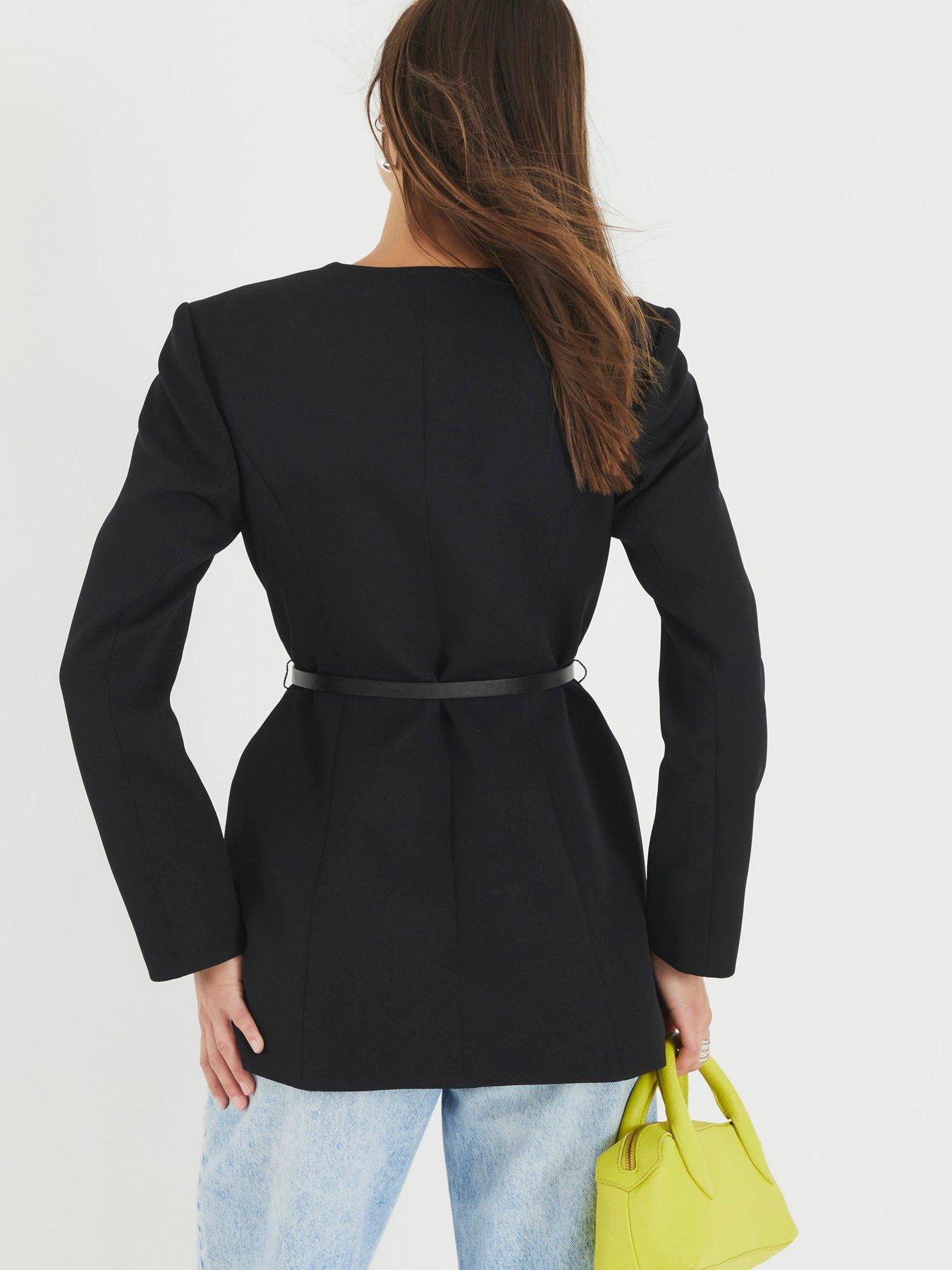 Image 2 of 4 of River Island Structured Blazer - Black