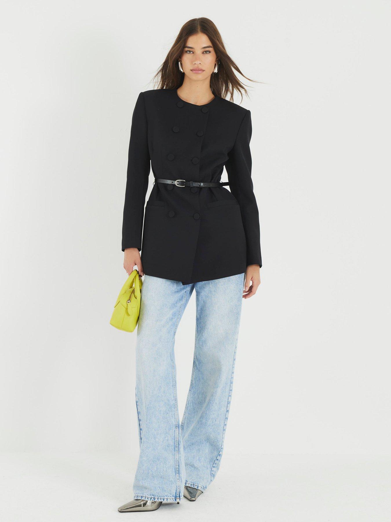 Image 3 of 4 of River Island Structured Blazer - Black