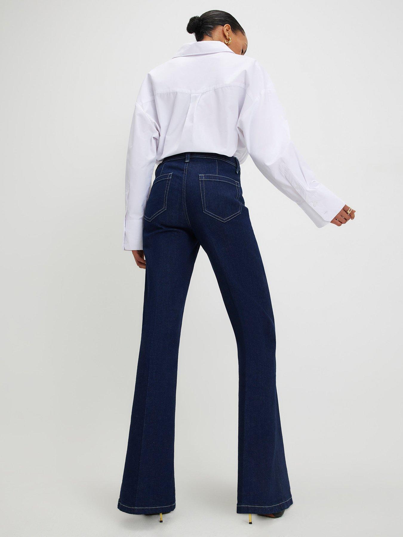 Jean Flare Léger Review - Taille 29/32, Presque Neuf, Coupé Tendance !