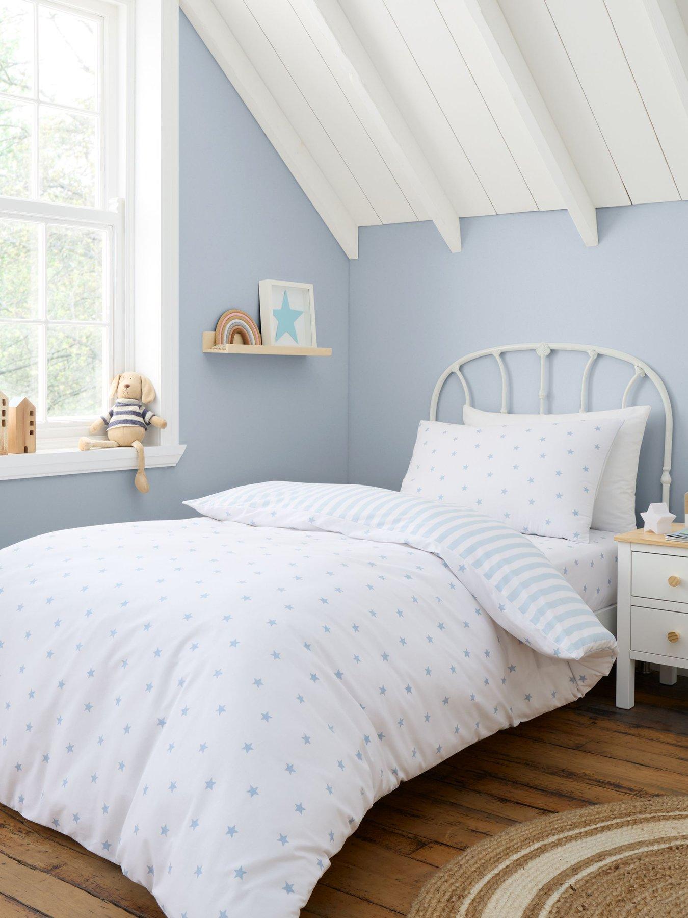 Image 3 of 6 of Bianca Mini Star &amp; Stripes 100% Cotton Duvet Set- Blue
