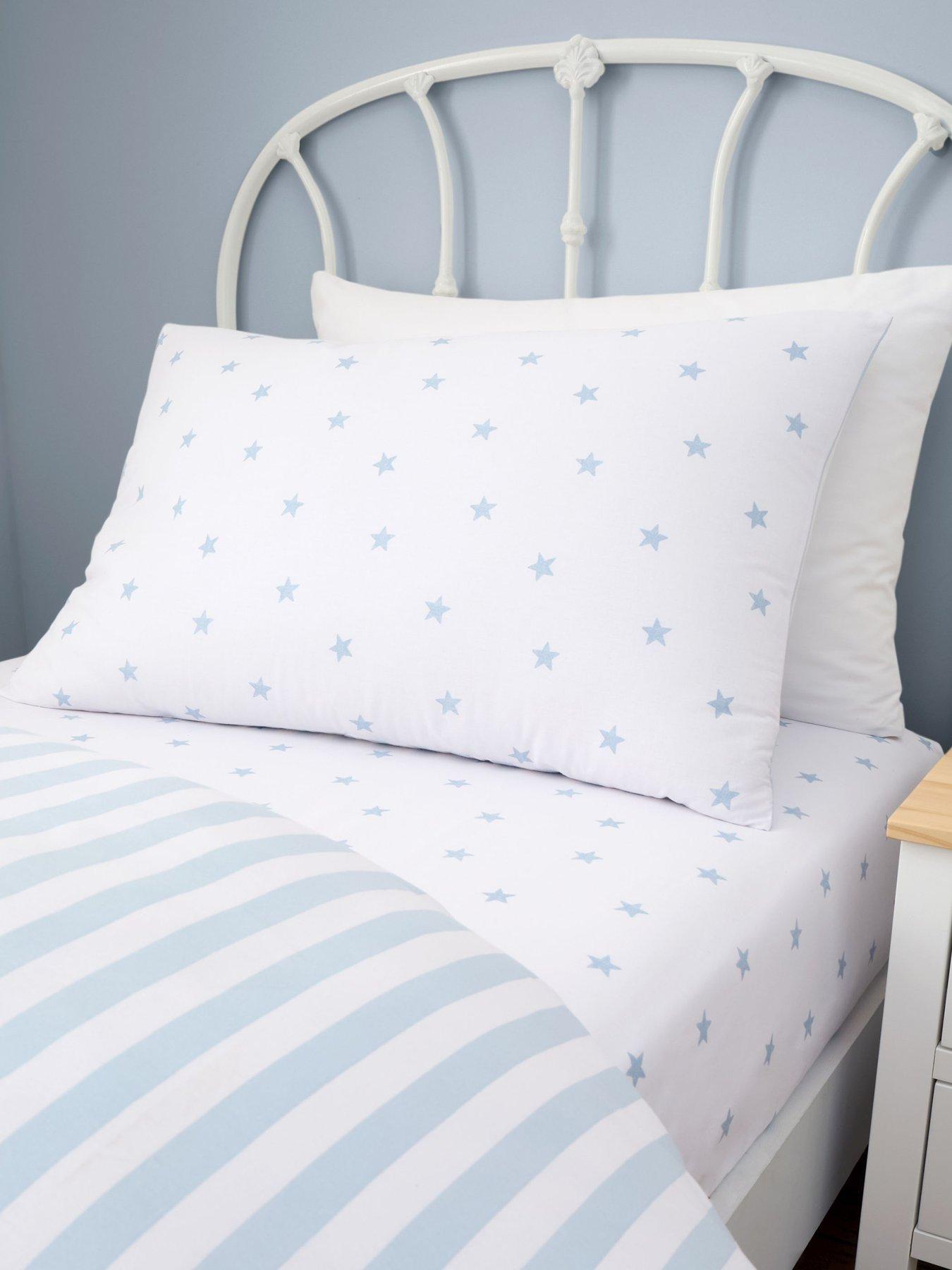 Image 5 of 6 of Bianca Mini Star &amp; Stripes 100% Cotton Duvet Set- Blue