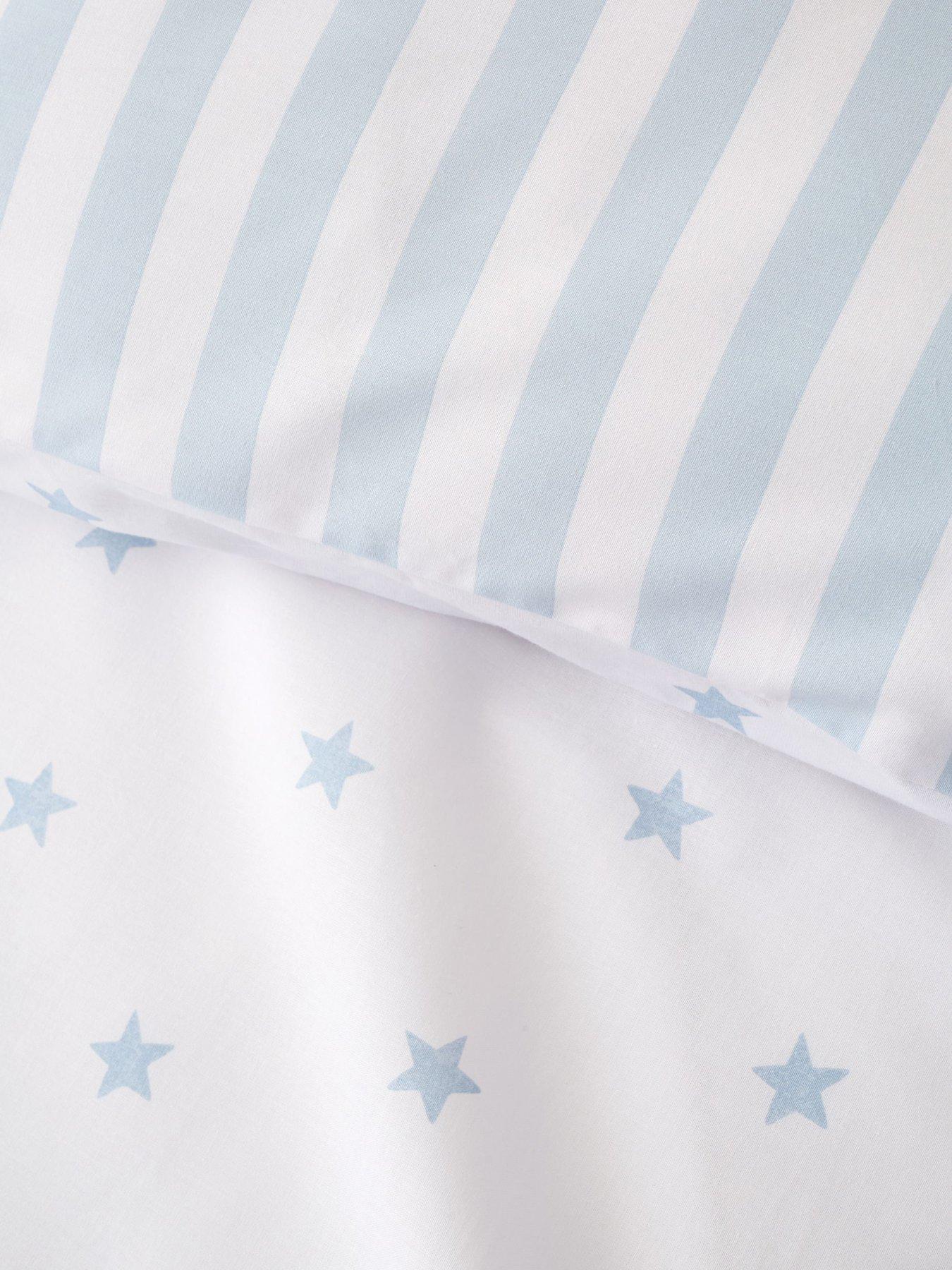 Image 6 of 6 of Bianca Mini Star &amp; Stripes 100% Cotton Duvet Set- Blue