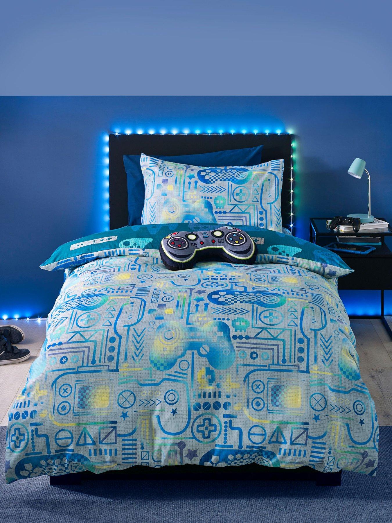 Image 1 of 6 of Catherine Lansfield Gamer So Soft Duvet Set Grey