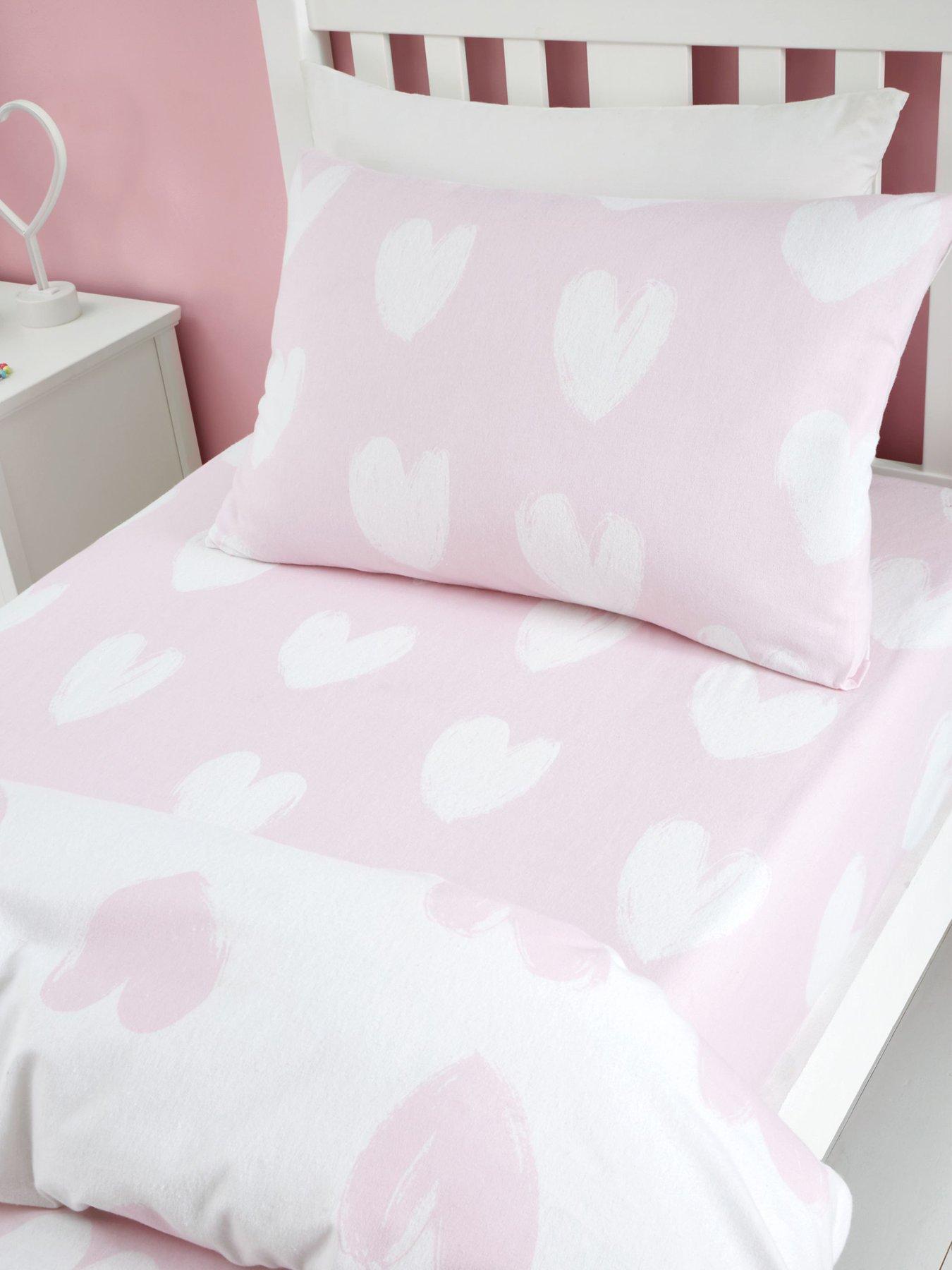 Catherine Lansfield Brushed Hearts Fitted Sheet