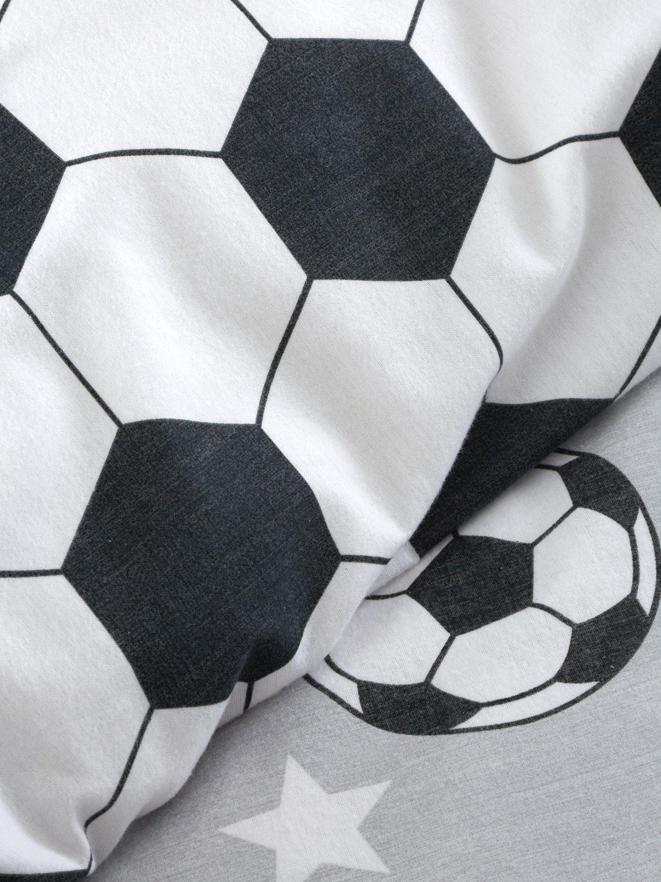 Image 5 of 5 of Catherine Lansfield Brushed Cotton Football Stars Reversible Duvet Set Grey