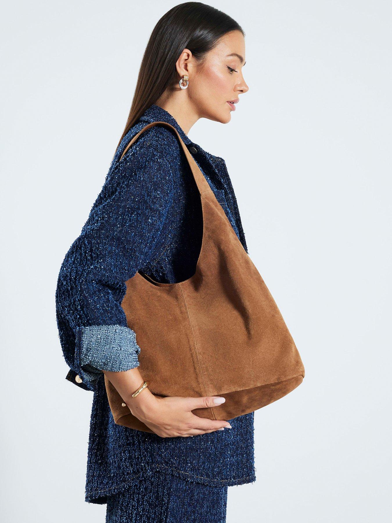 River Island Suede Slouch Bag - Brown