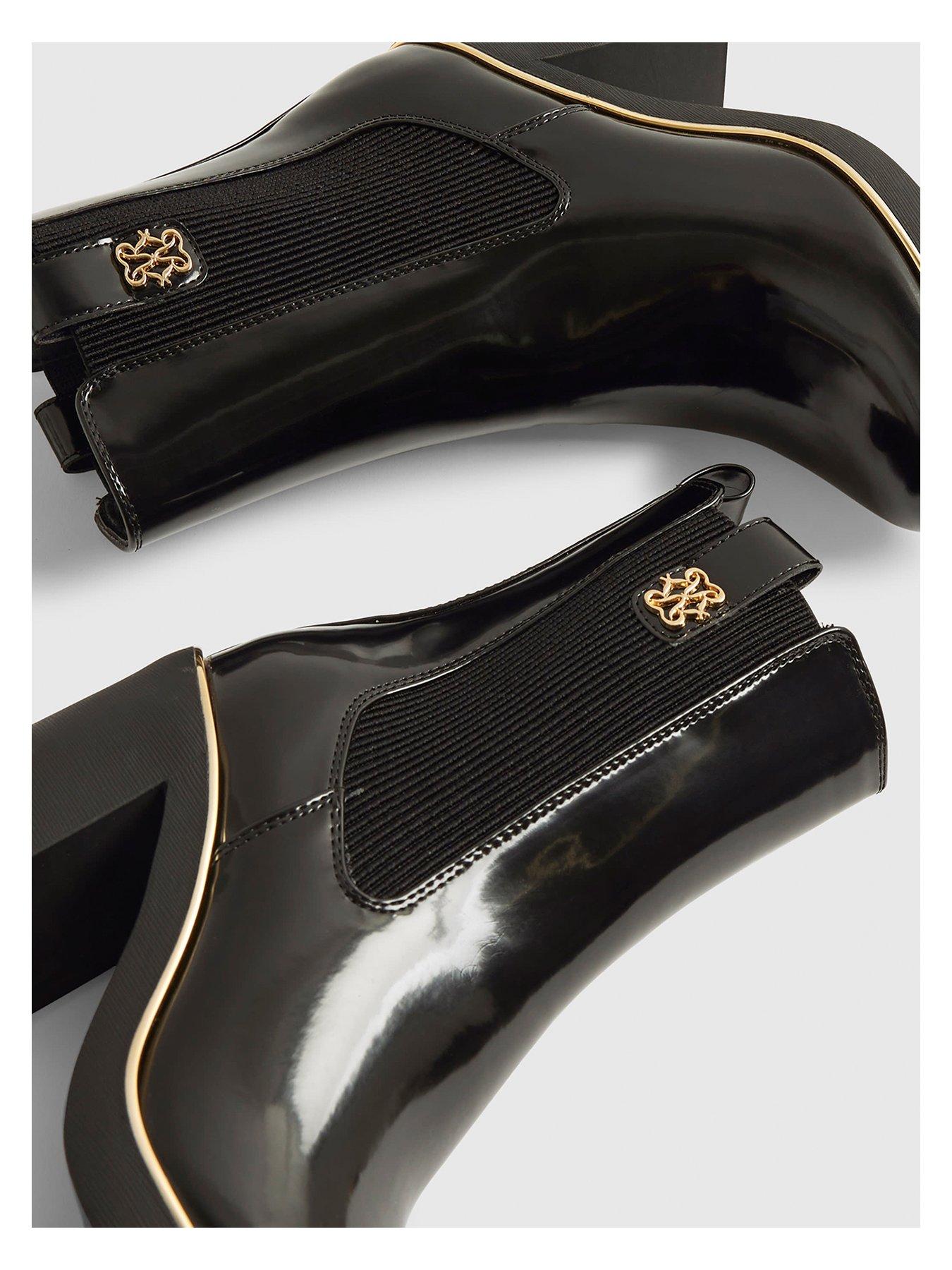 Image 5 of 5 of River Island Wide Stacked Chelsea Boot - Black