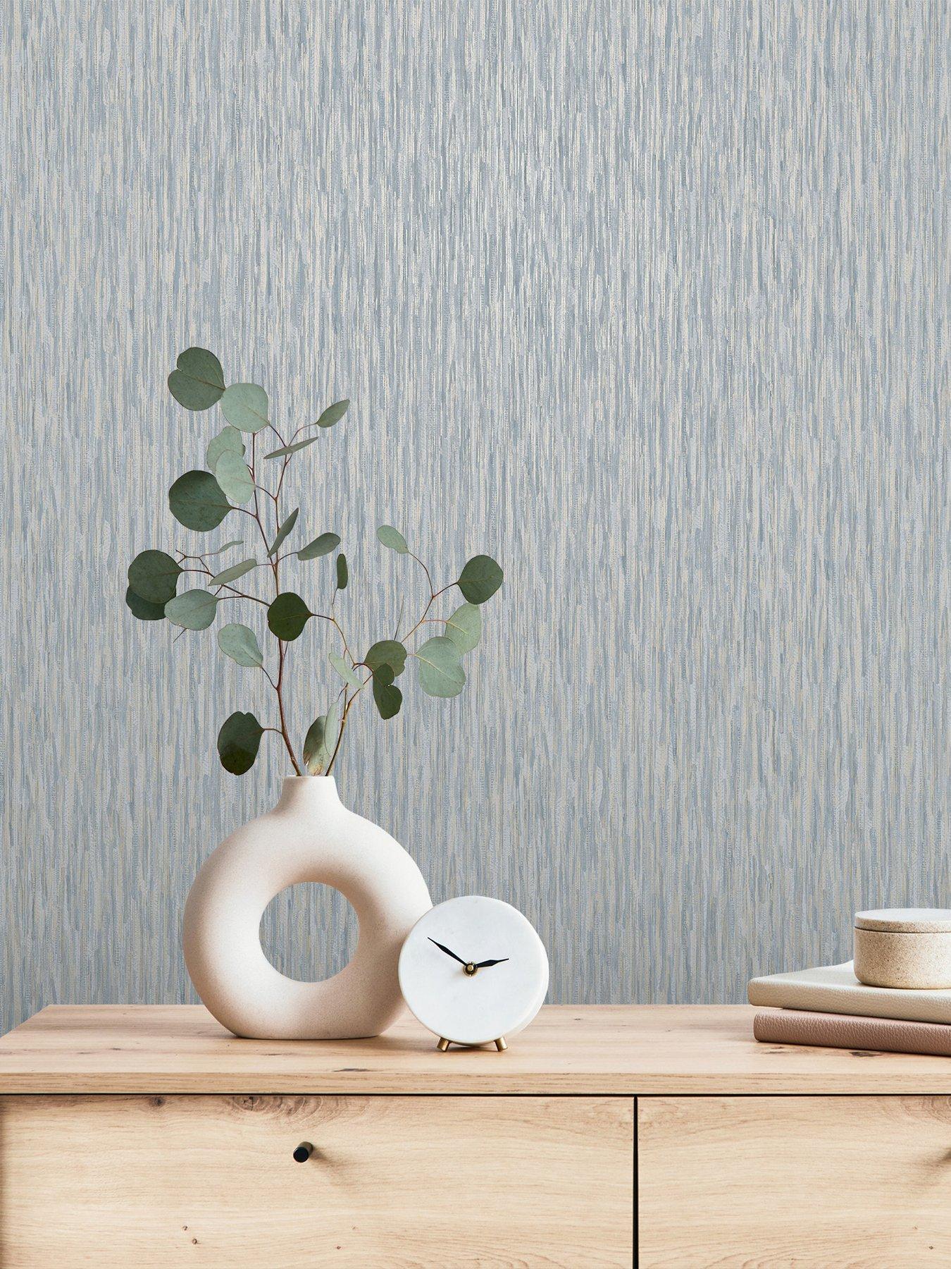Rasch Rosalie Texture Wallpaper - Blue