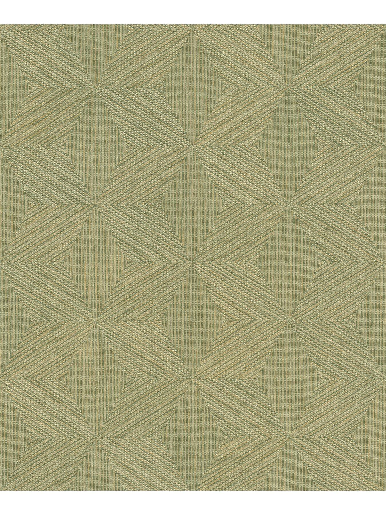 Image 2 of 5 of Rasch Boho Geo Wallpaper - Green