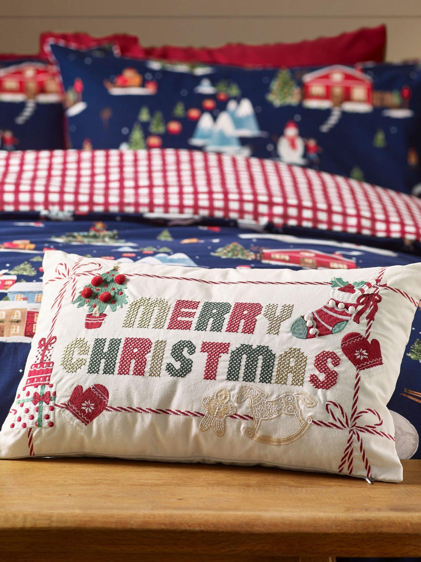 Catherine Lansfield Merry Christmas Filled Cushion- 30X50Cm