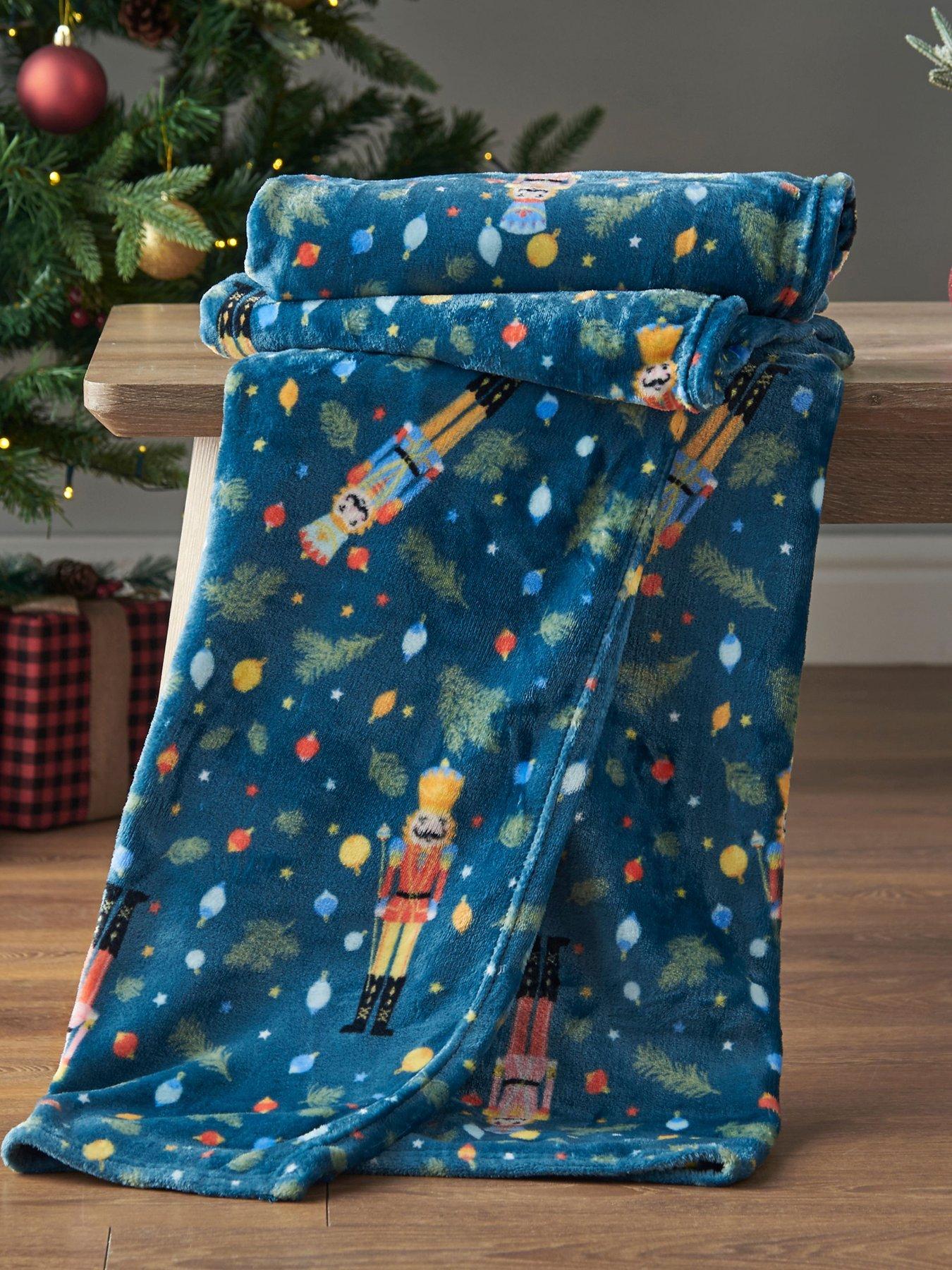 Catherine Lansfield Nutcracker Christmas Throw- 130X170Cm