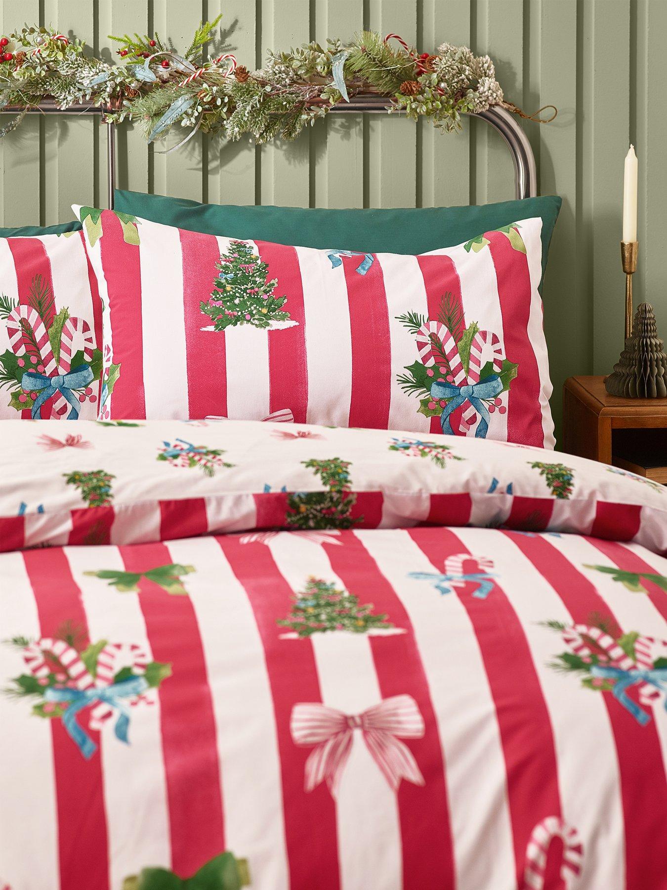 Image 5 of 6 of Catherine Lansfield Christmas Stripe Duvet Set