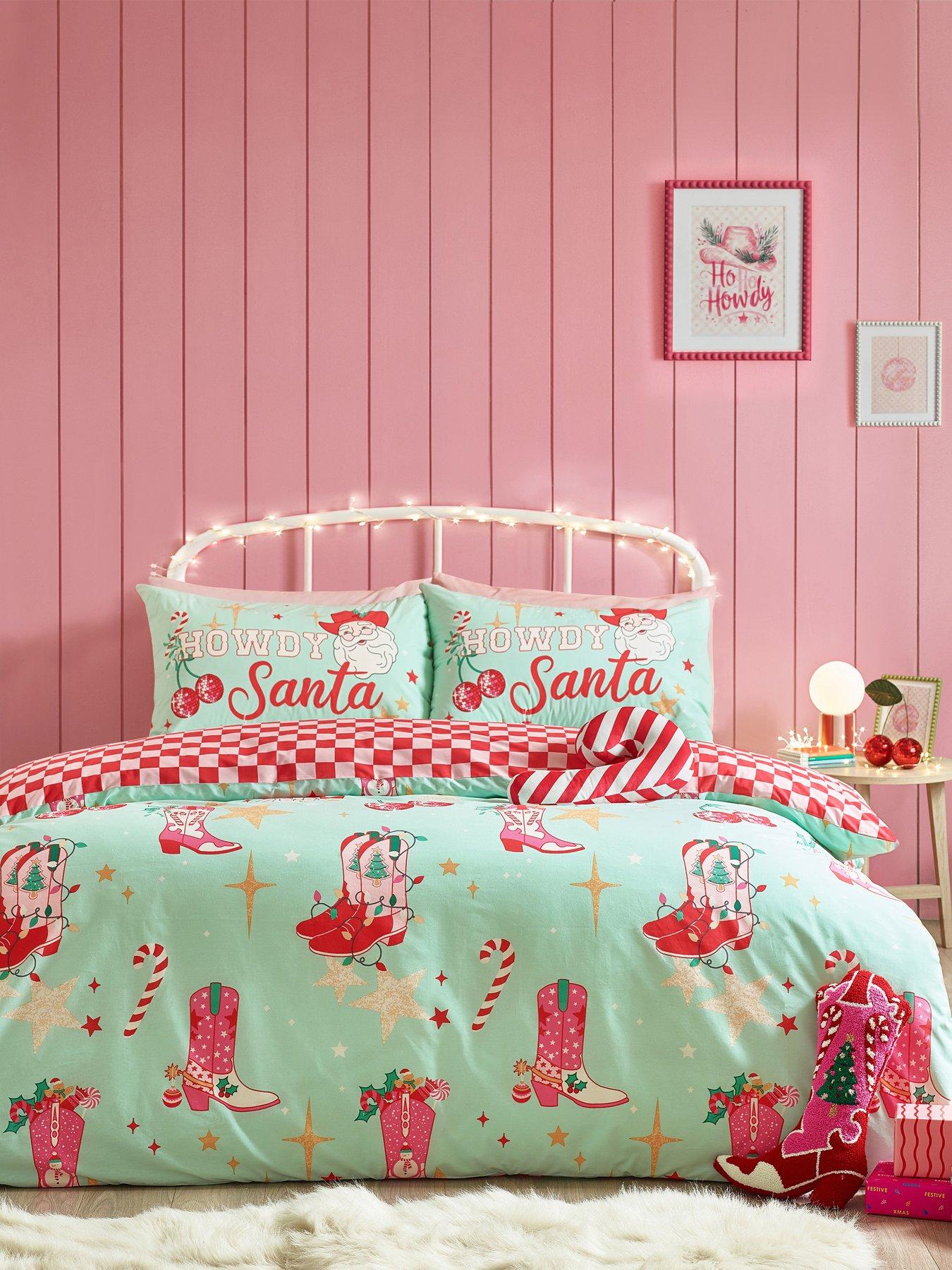 Image 1 of 6 of Catherine Lansfield Santas Howdy Christmas Duvet Set