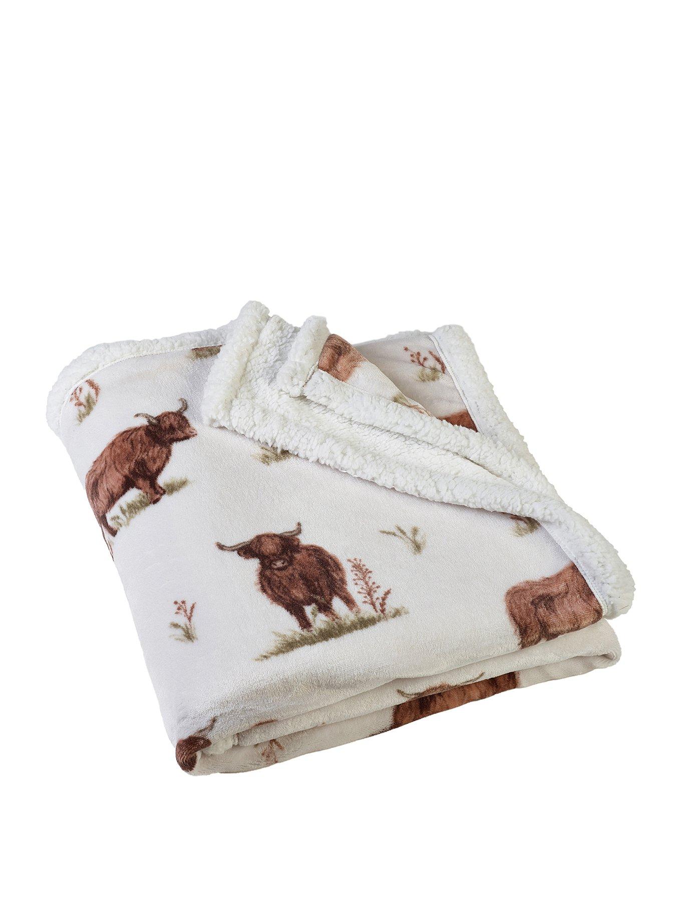 Image 2 of 3 of Catherine Lansfield Angus Highland Cow Throw- 130x170cm