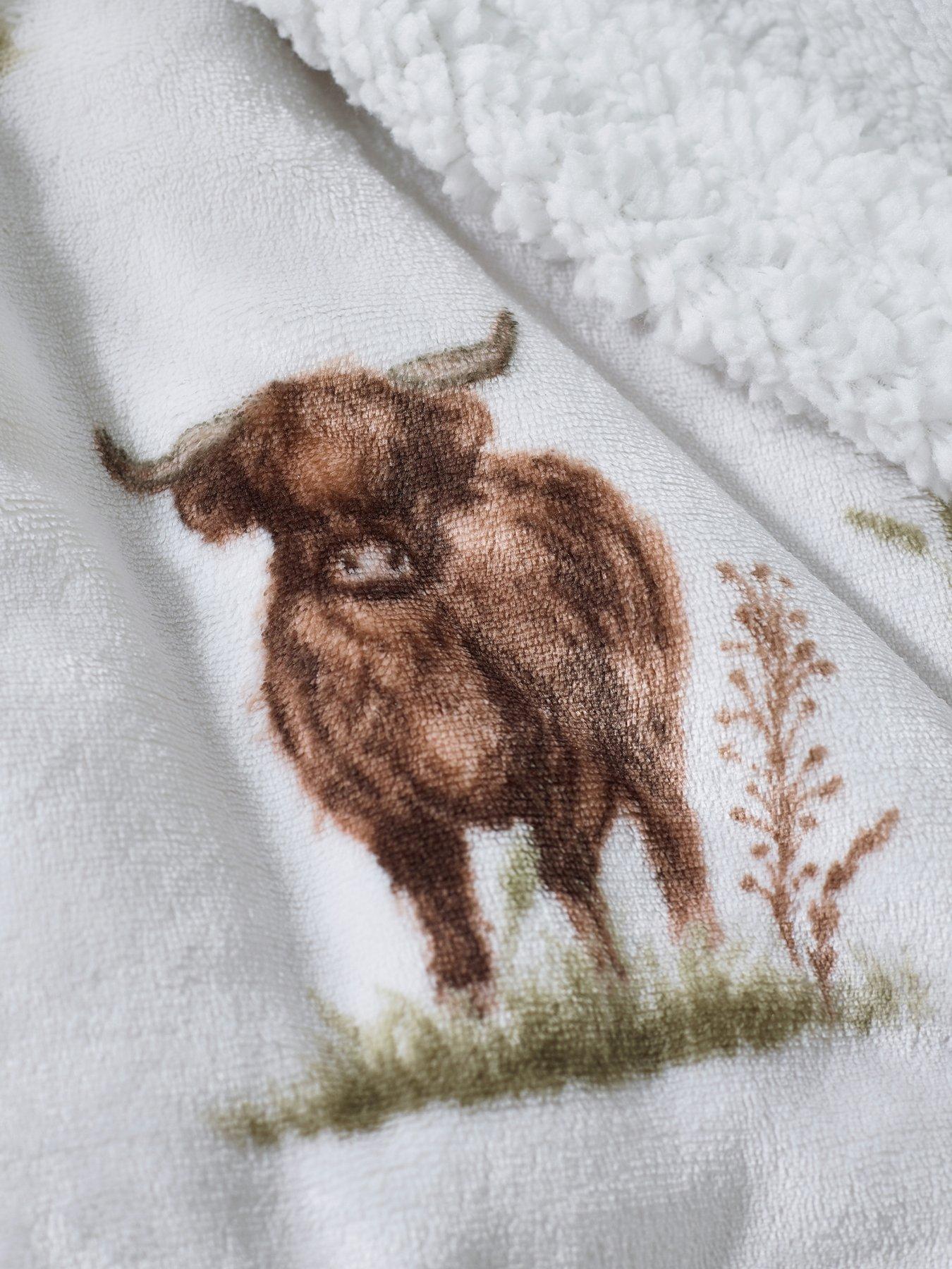 Image 3 of 3 of Catherine Lansfield Angus Highland Cow Throw- 130x170cm