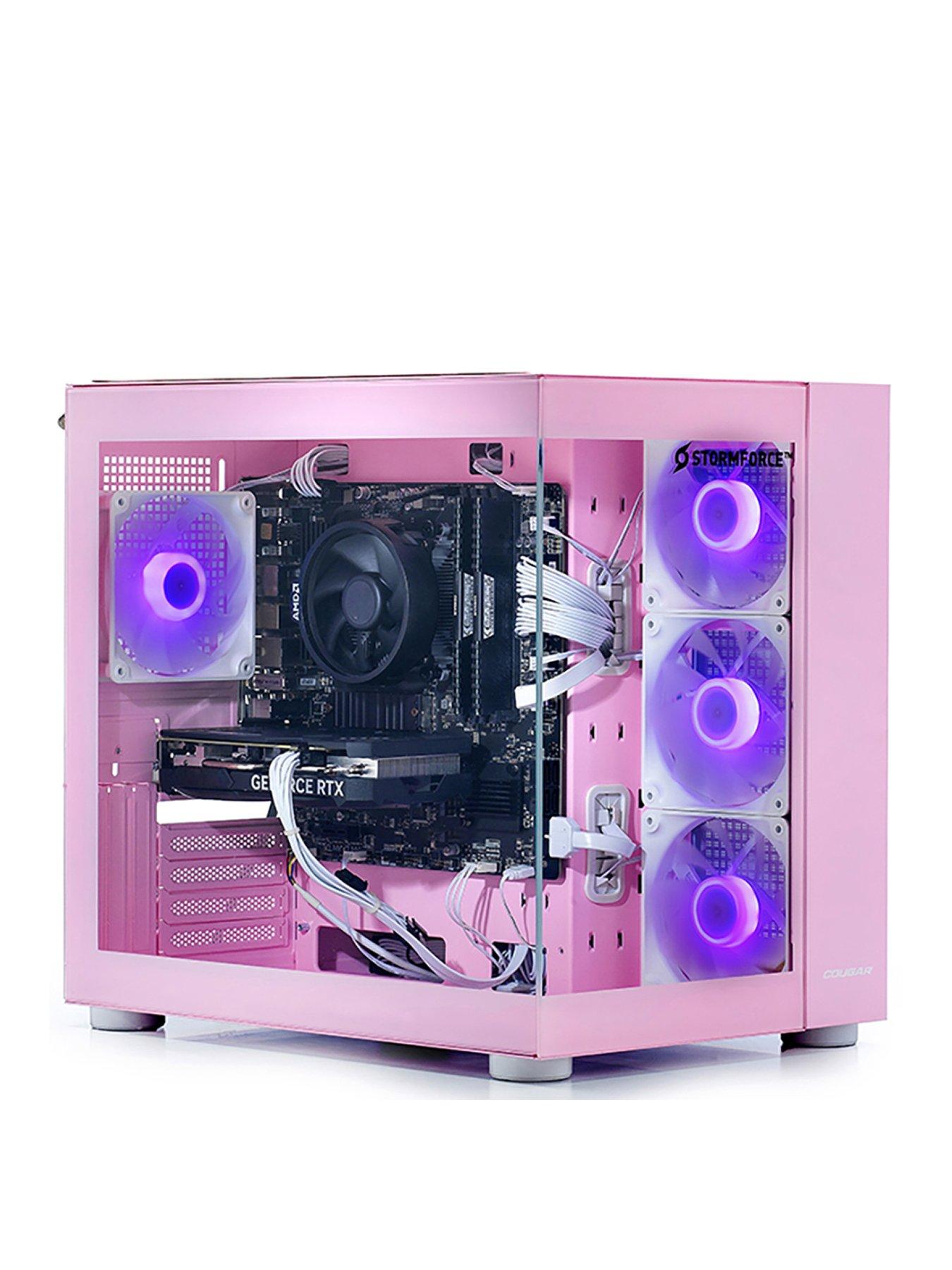 undefined FV150 - GeForce RTX 5060 Ti - Ryzen 5 - 16GB 1TB - Gaming Desktop - Pink