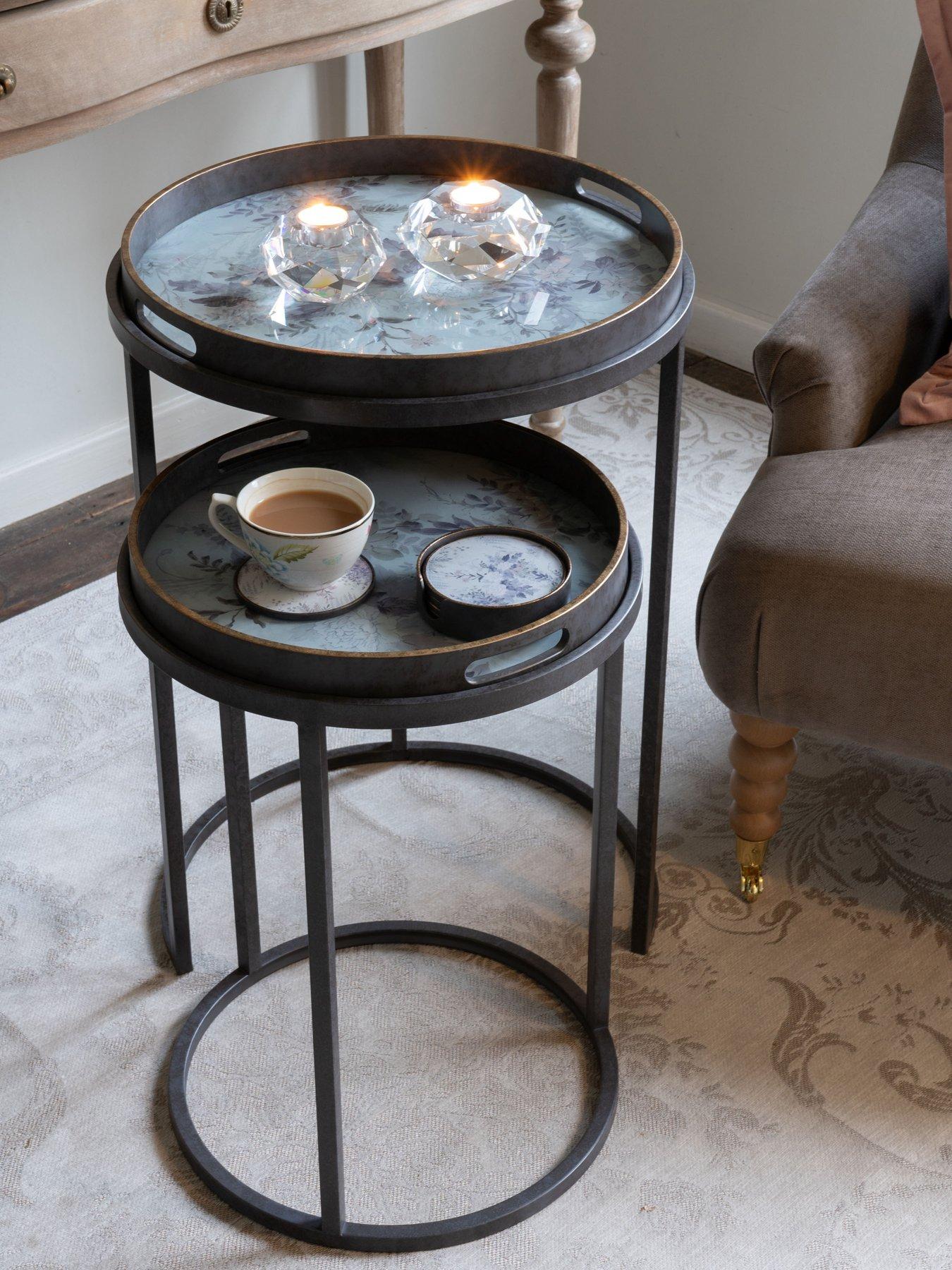 Laura Ashley Linlithgow Set Of 2 Side Tray Tables