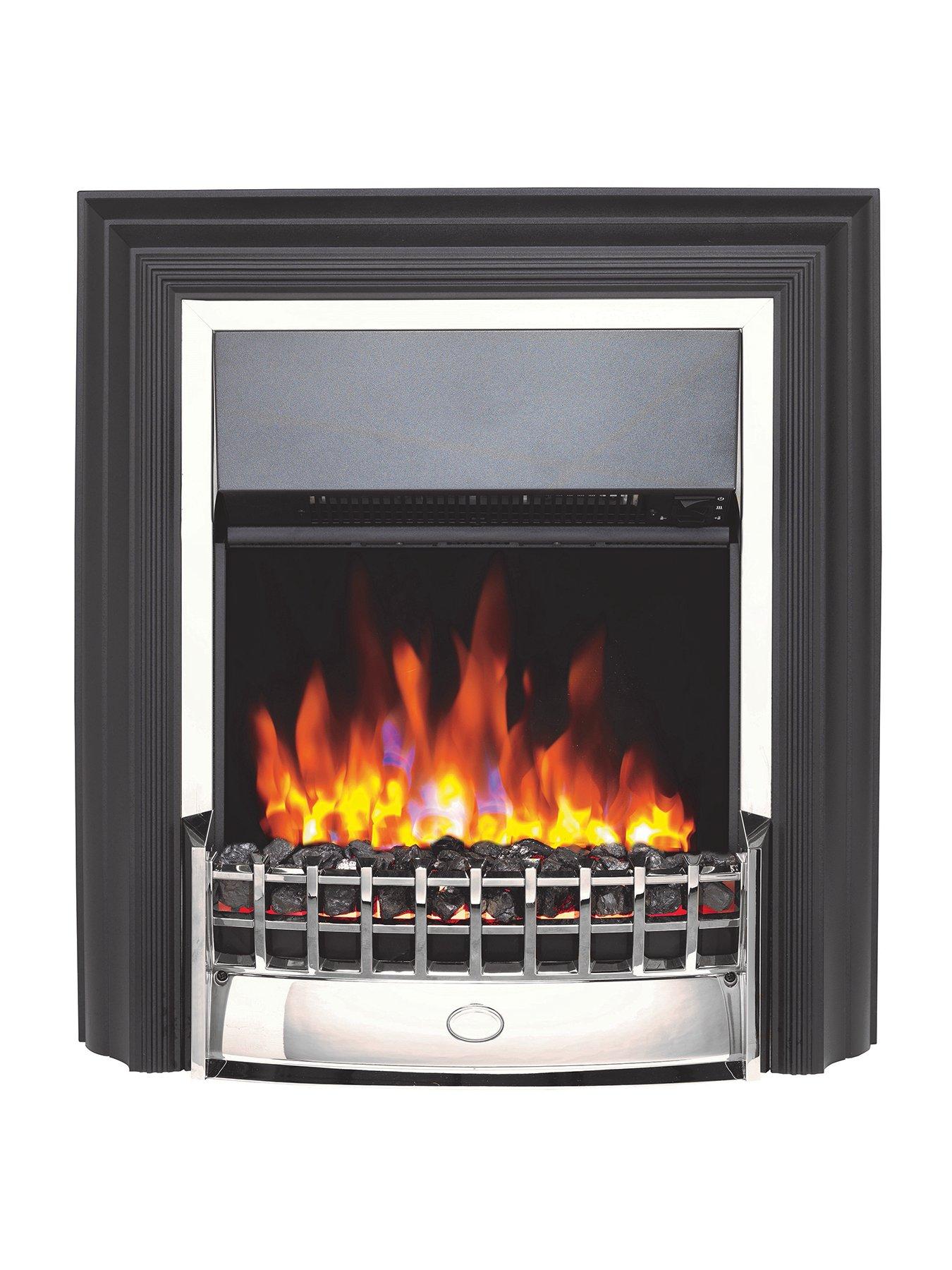 Dimplex Cheriton Deluxe Optiflame 2kW Freestanding Electric Fire, Remote Control, Chrome