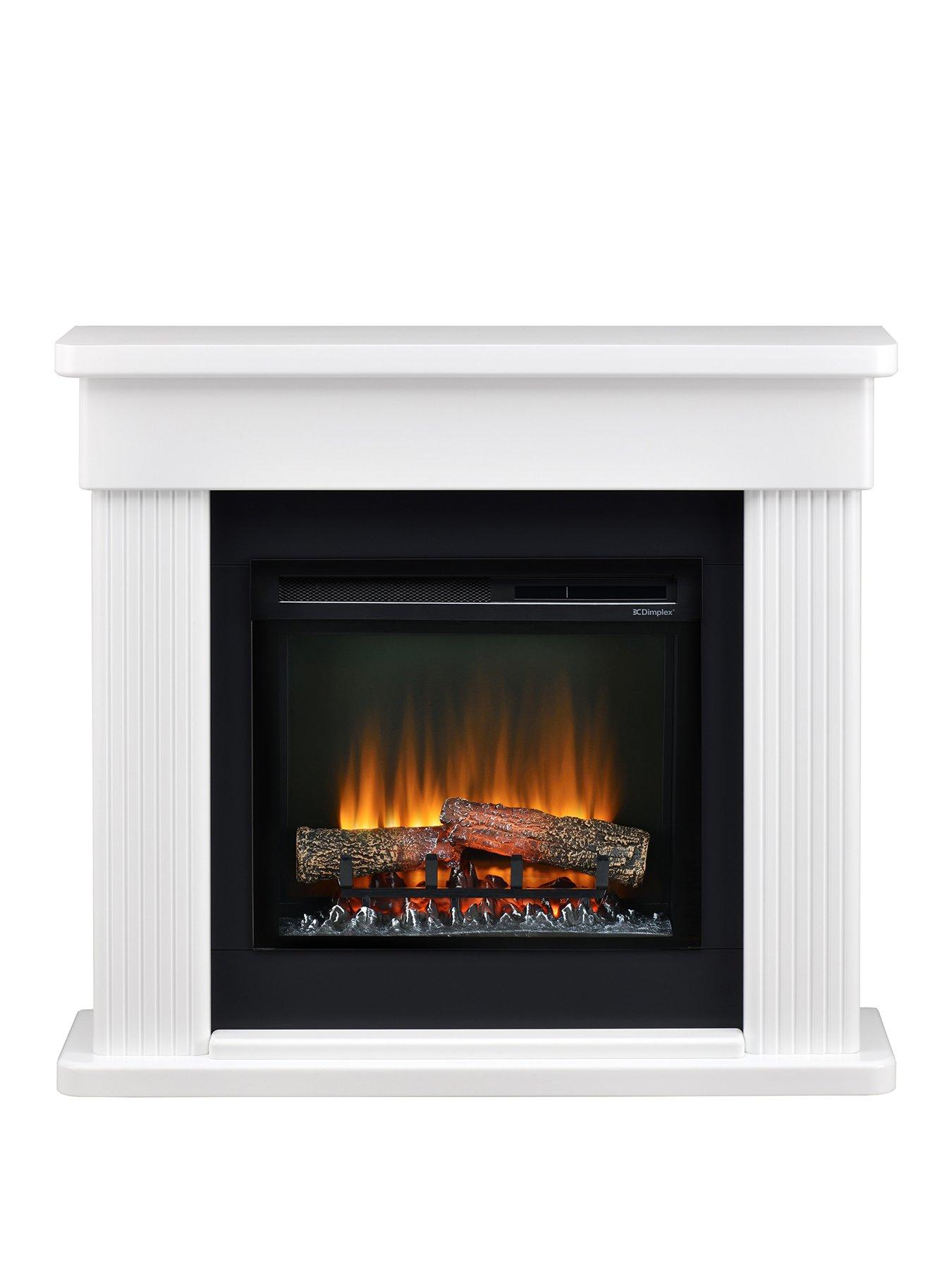 Dimplex Portland Optiflame 2kW Electric Fire Suite, Fully Assembled Fireplace, Remote Control