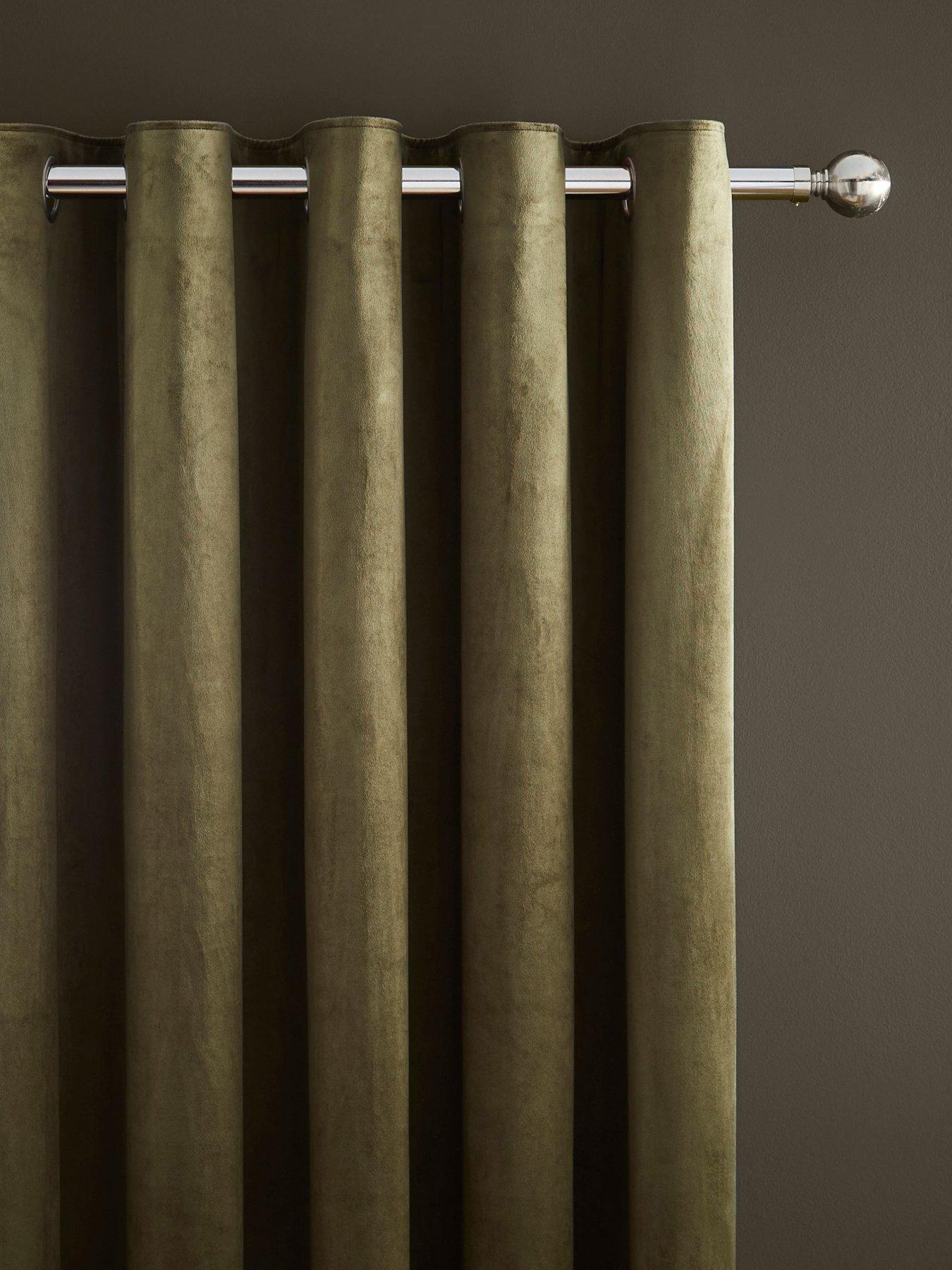 undefined Kingsley Matt Velvet Curtains- 168x229cm(66x90inches)