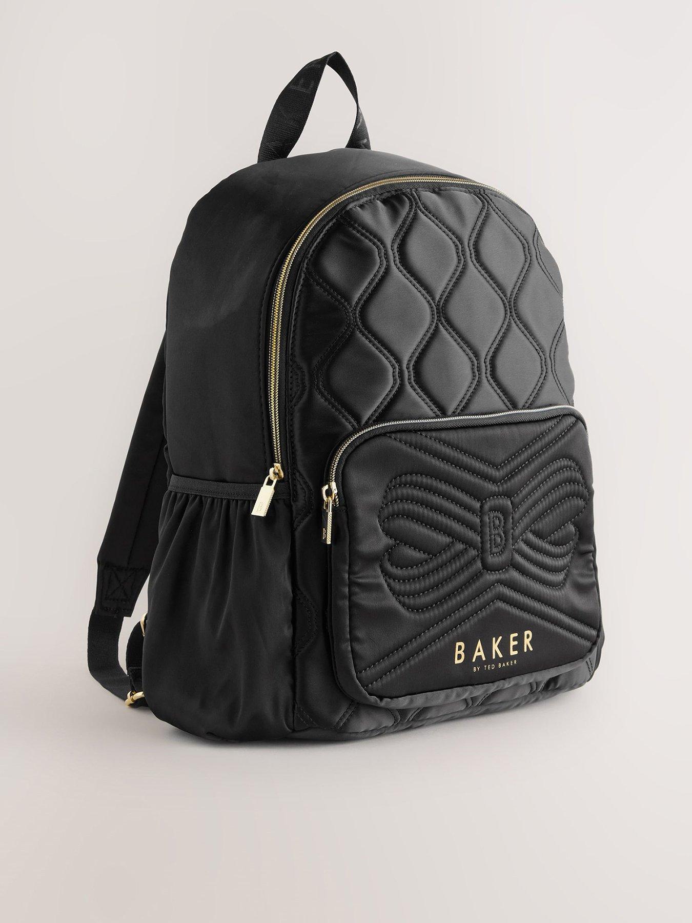 undefined Older Girls Quilted Backpack - Black