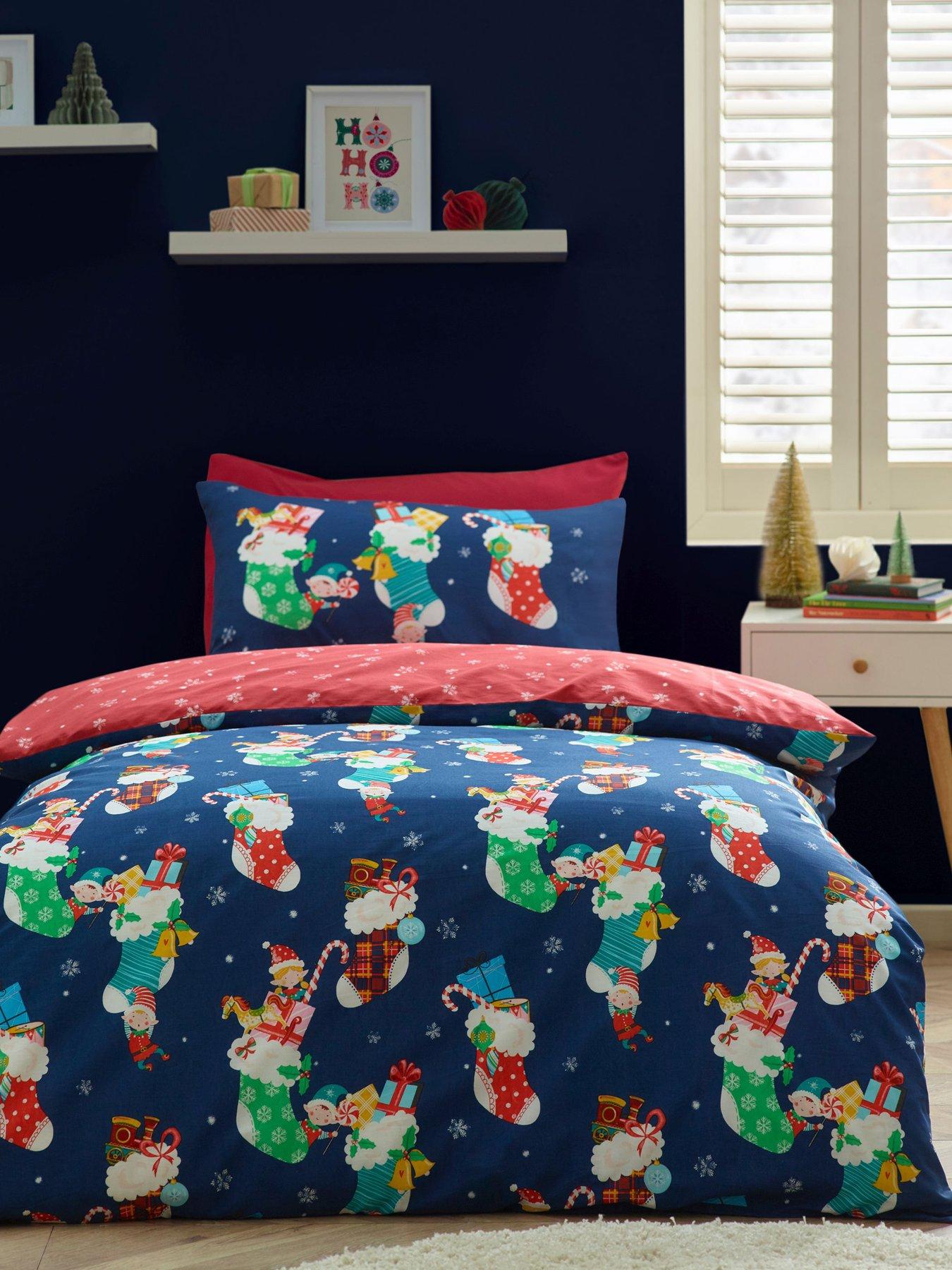 undefined Christmas Elves Duvet Set