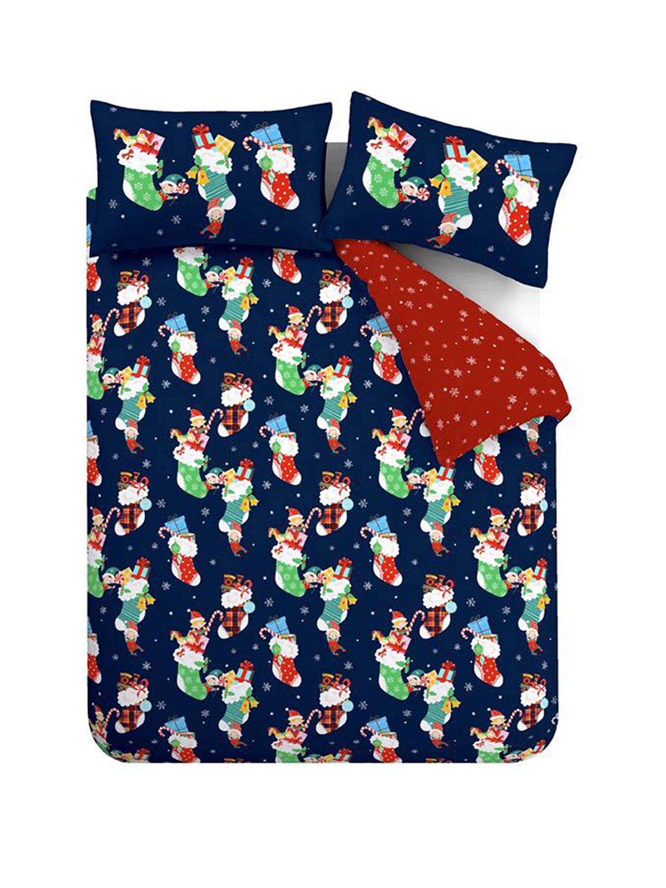 Image 2 of 7 of Catherine Lansfield Christmas Elves Duvet Set