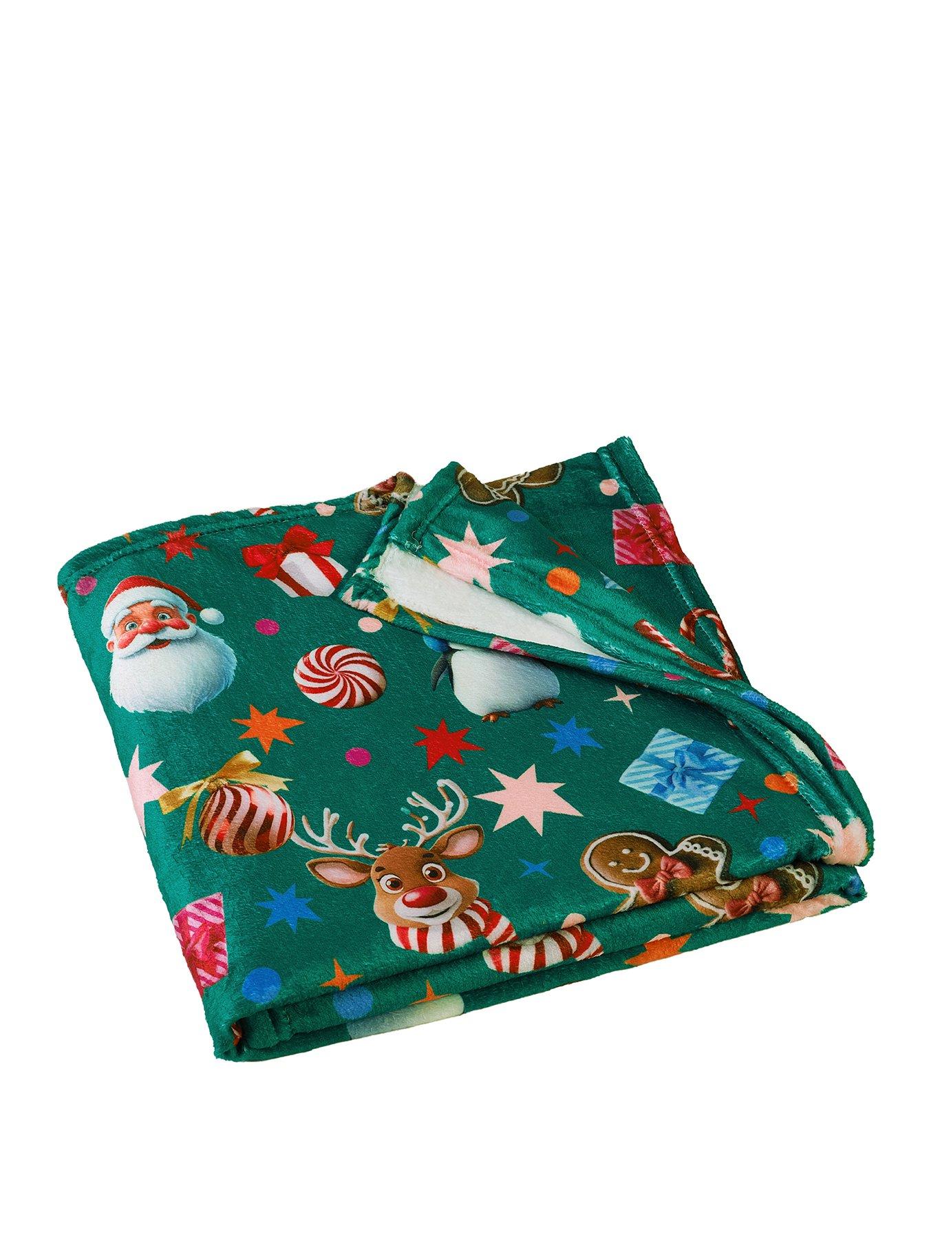 Image 2 of 4 of Catherine Lansfield Christmas Icons Throw- 130x170cm