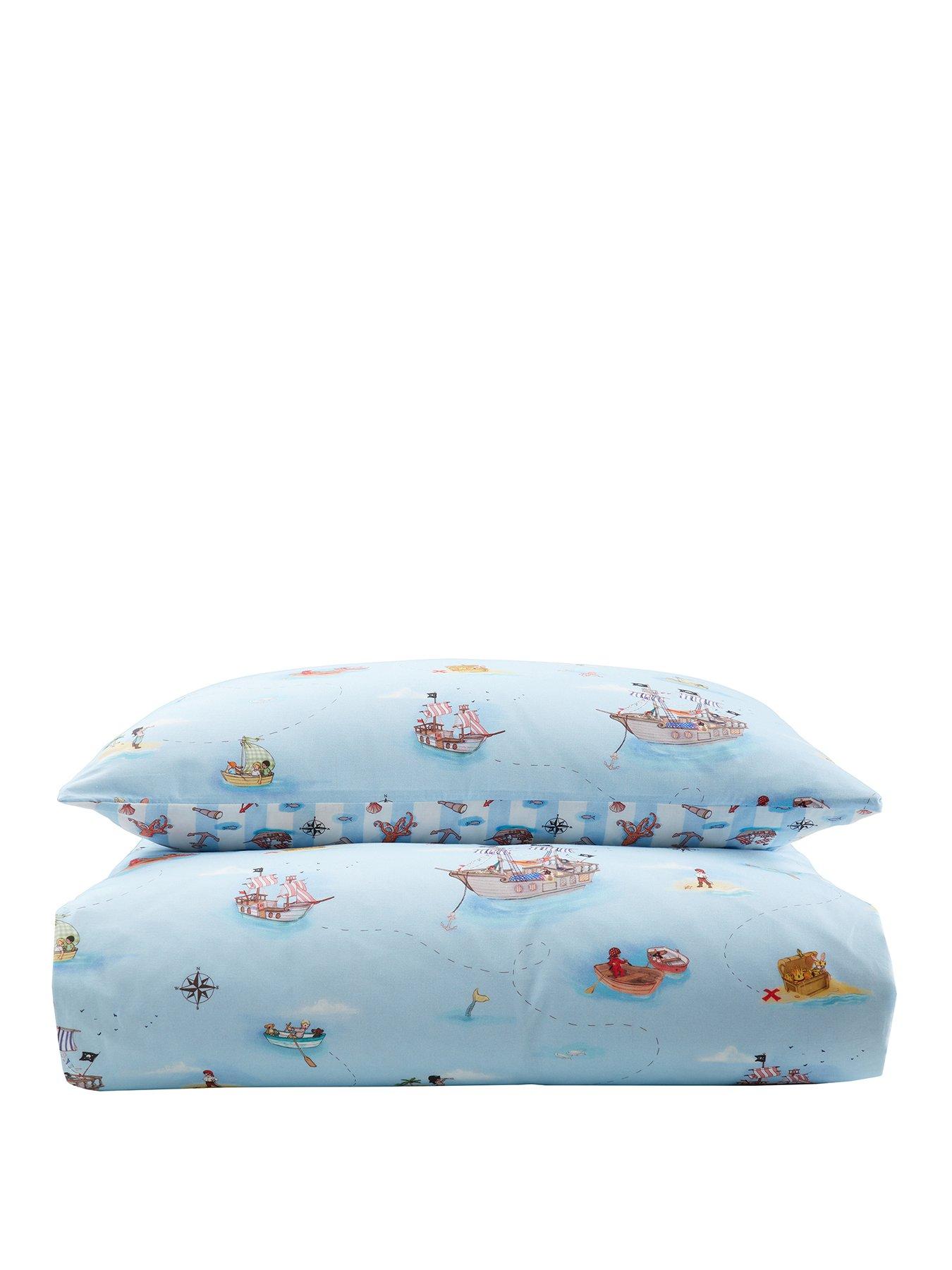 Image 2 of 6 of Belle & Boo Pirates Reversible 100% Cotton Duvet Set Blue