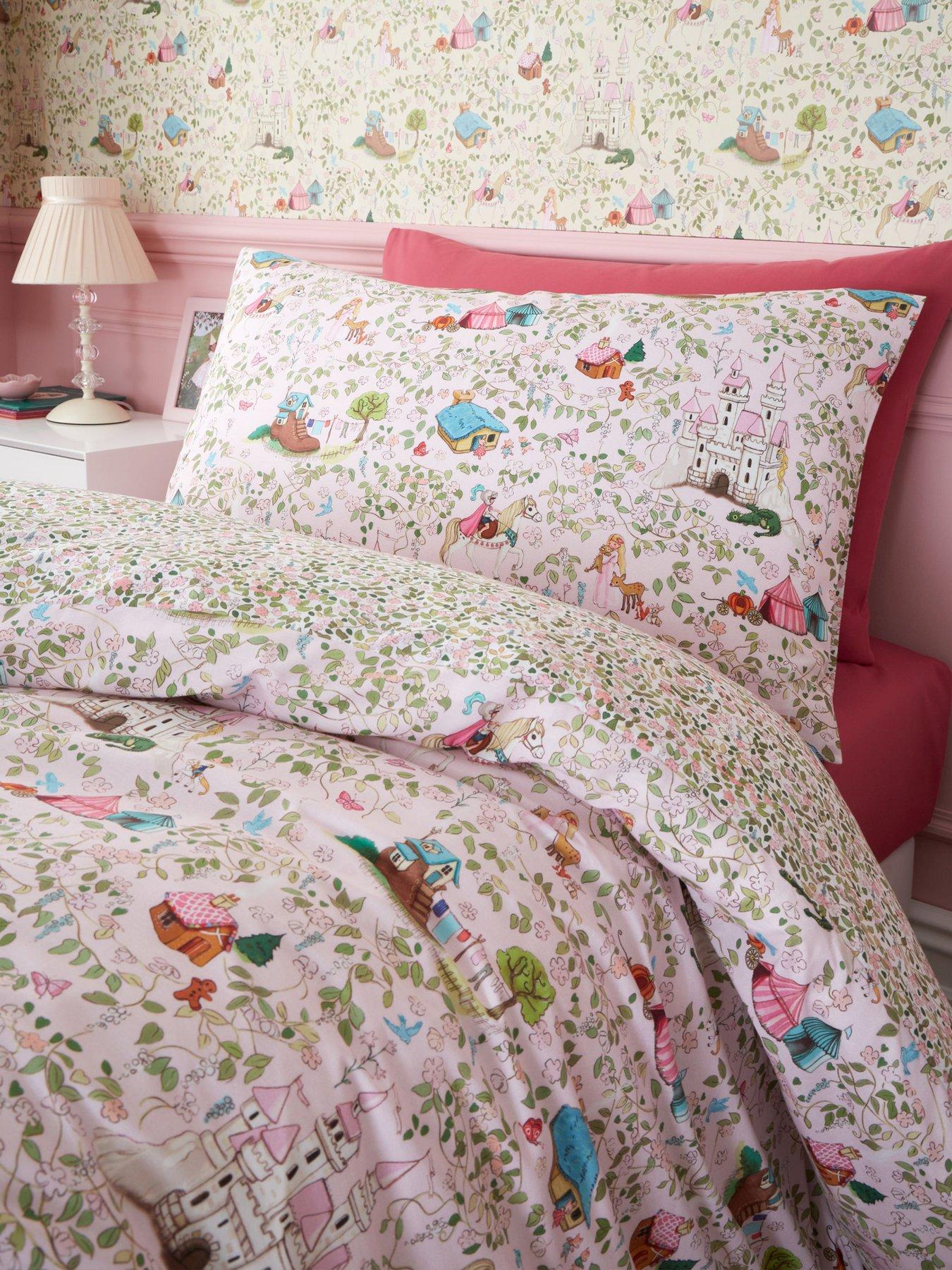 Image 5 of 6 of Belle & Boo Fairytale Reversible 100% Cotton Duvet Set Pink