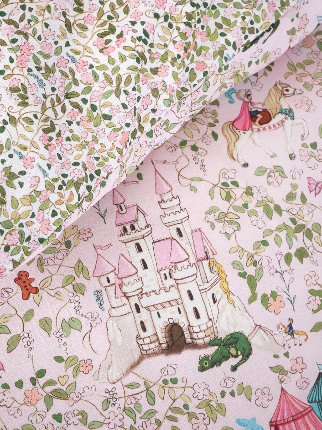 Image 6 of 6 of Belle & Boo Fairytale Reversible 100% Cotton Duvet Set Pink