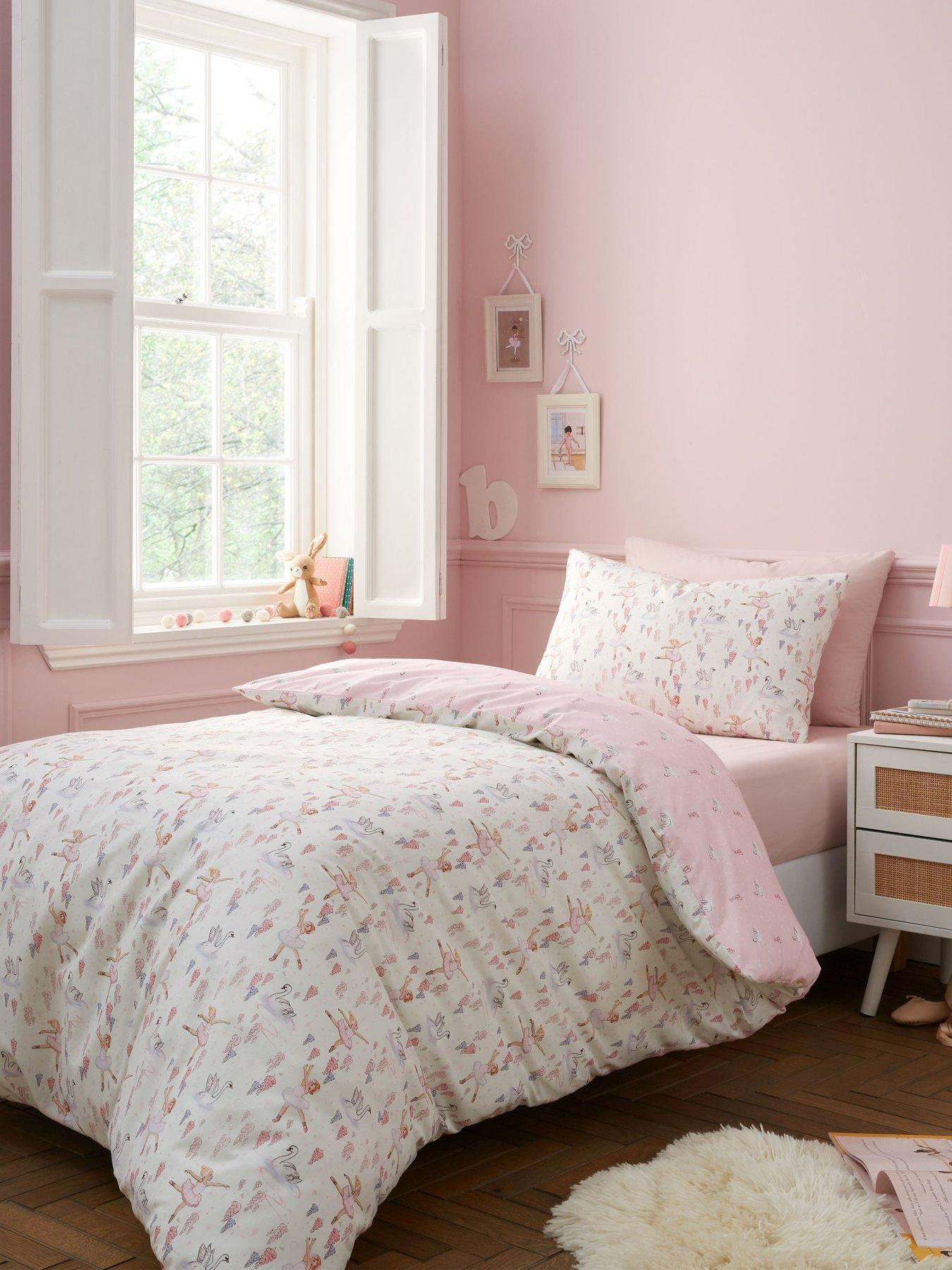 undefined Ballerina Reversible 100% Cotton Duvet Set Pink