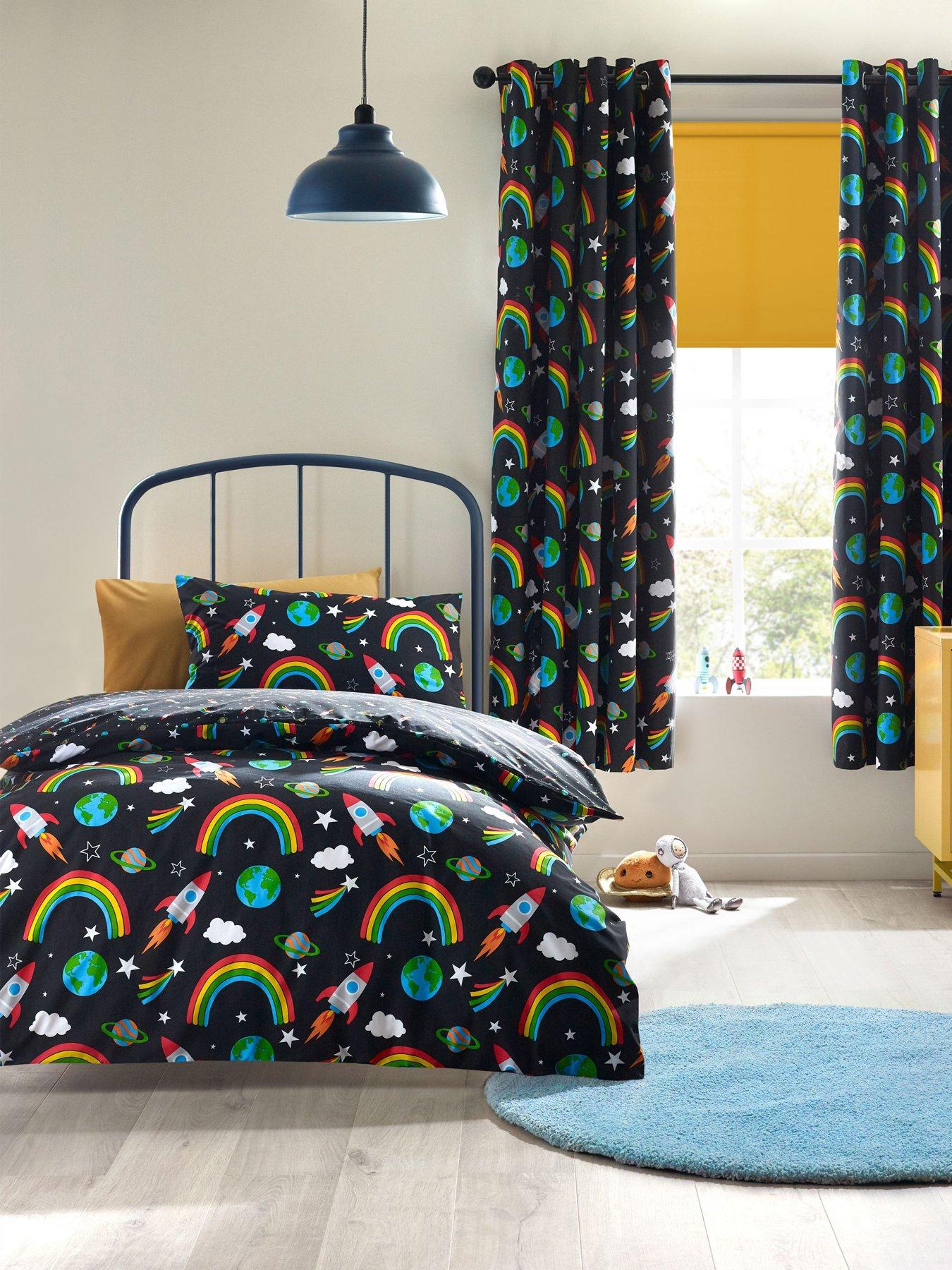 Catherine Lansfield Rainbow Rockets Duvet Set