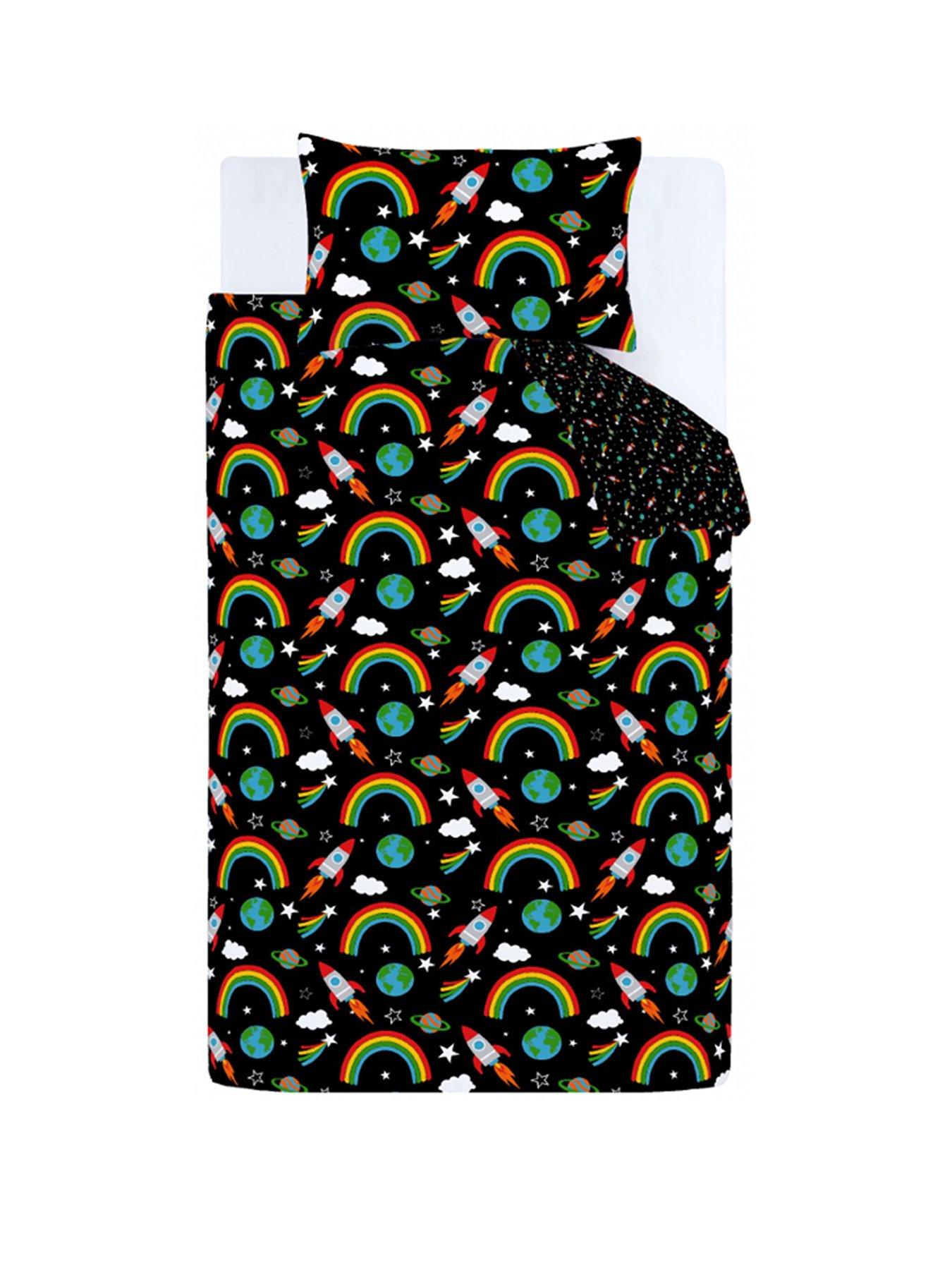 Image 2 of 5 of Catherine Lansfield Rainbow Rockets Duvet Set