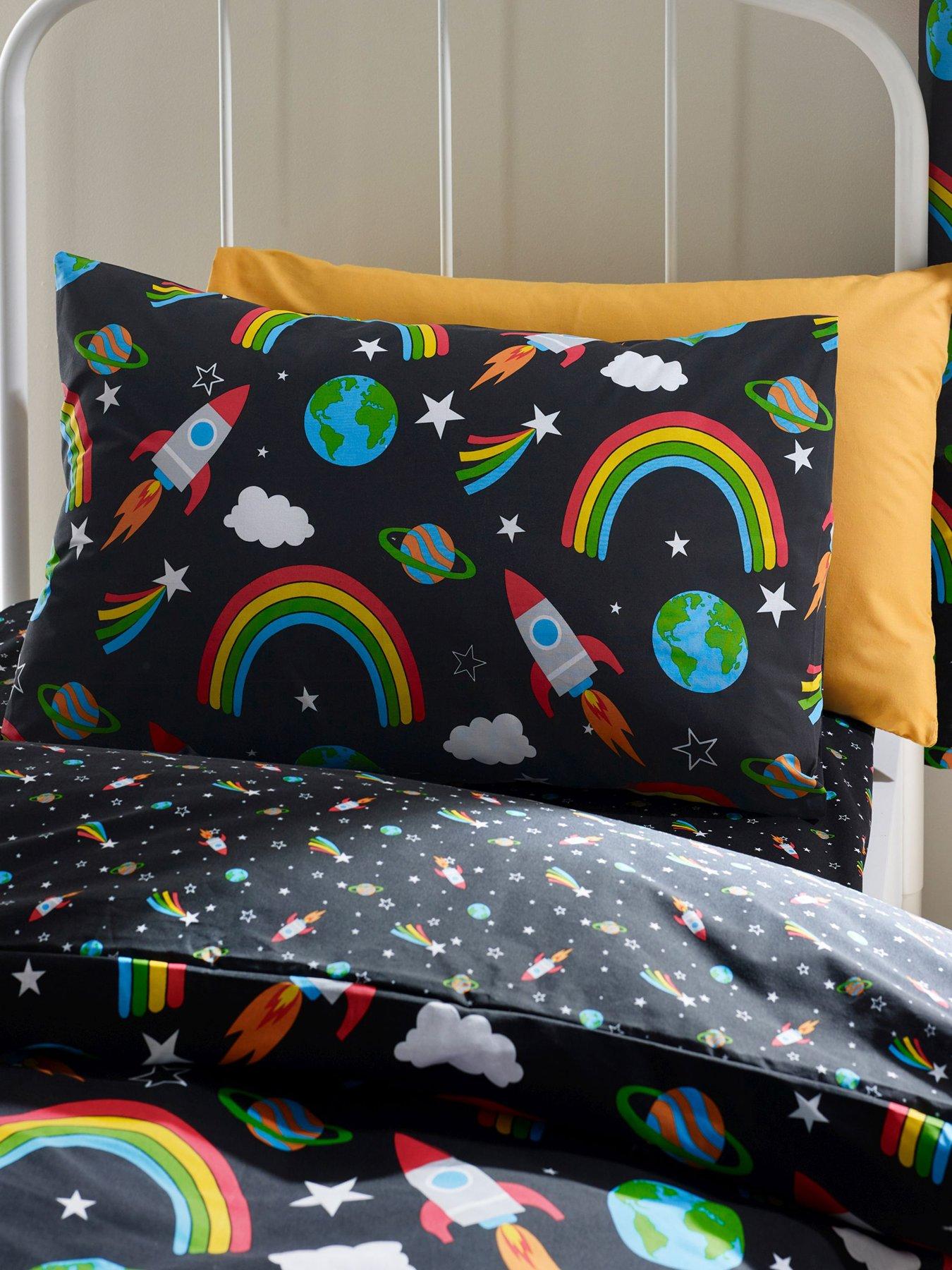 Image 4 of 5 of Catherine Lansfield Rainbow Rockets Duvet Set