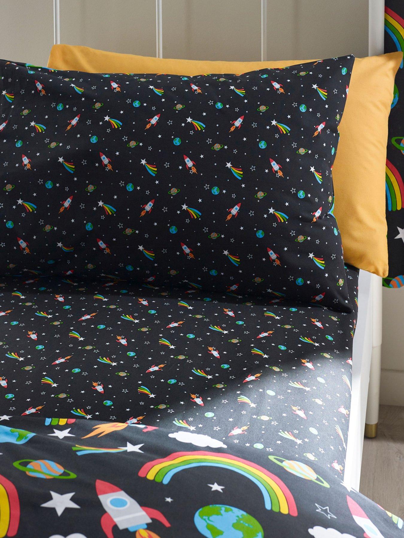 Catherine Lansfield Rainbow Rockets Fitted Sheet