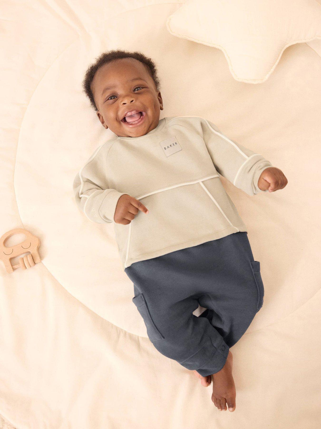 Ted Baker Baby Boys Mock Rompersuit - Beige