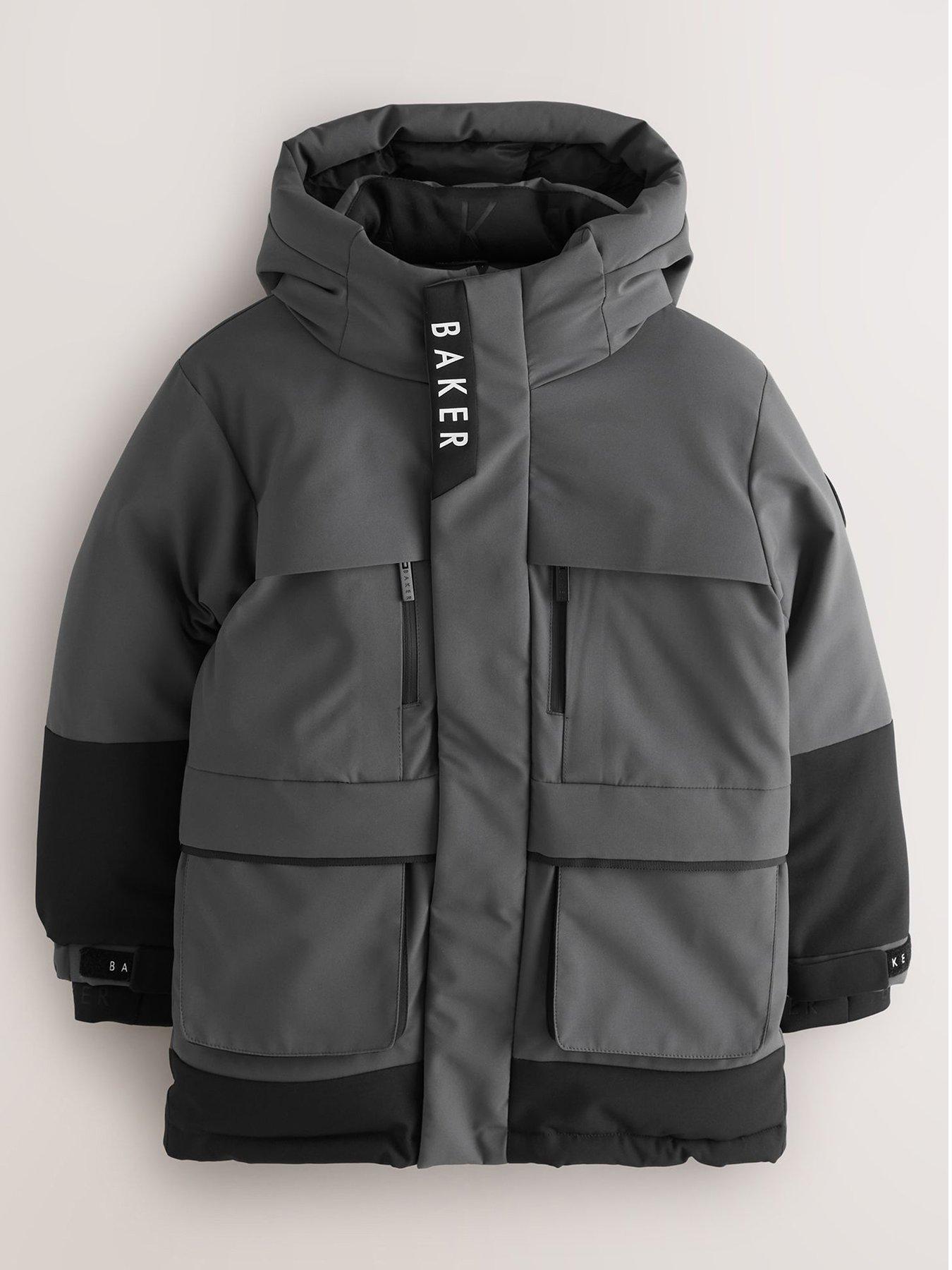 Ted Baker Younger Boys Colourblock Coat - Grey