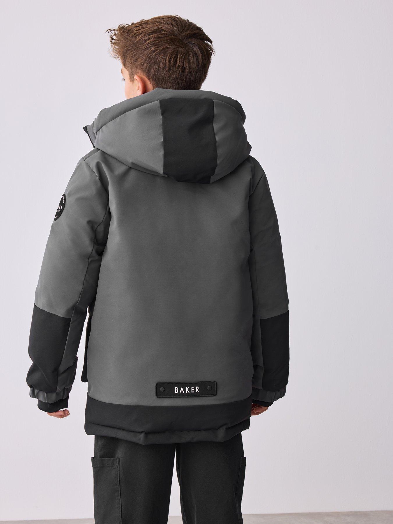 Image 2 of 6 of Ted Baker Younger Boys Colourblock Coat - Grey