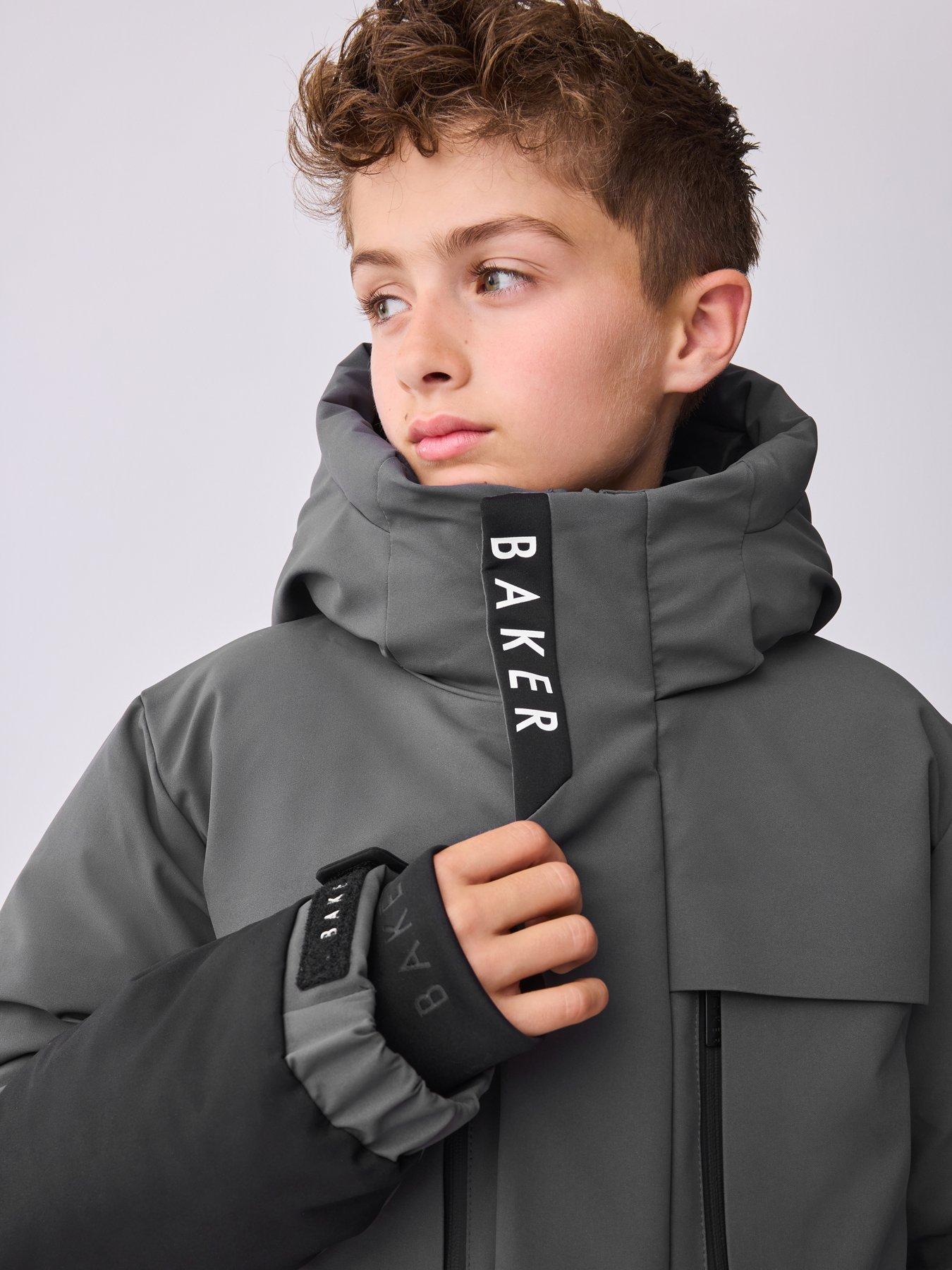 Image 4 of 6 of Ted Baker Younger Boys Colourblock Coat - Grey