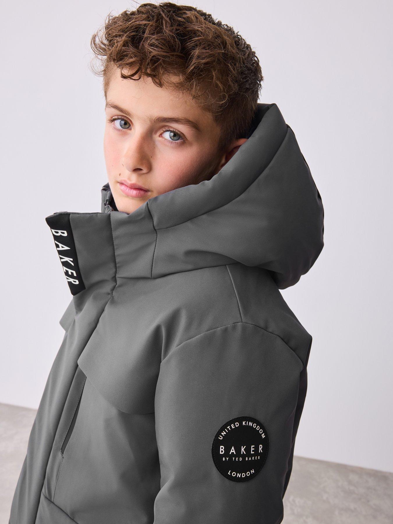 Image 5 of 6 of Ted Baker Younger Boys Colourblock Coat - Grey