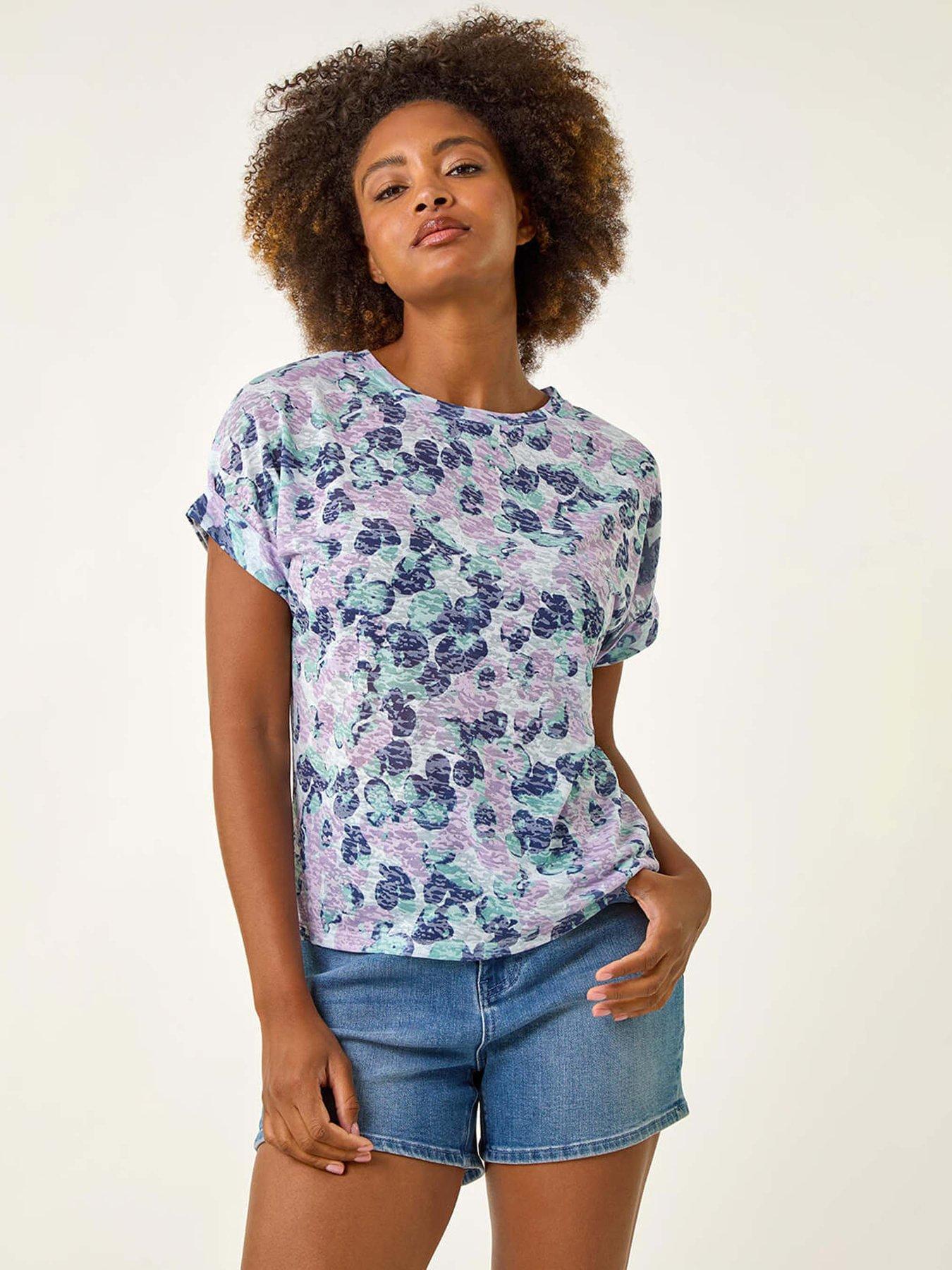 undefined Burnout Print T-shirt - Purple
