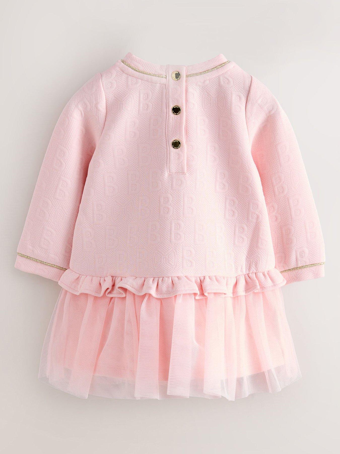 Ted Baker Baby Girls Mesh Hem Dress - Pink