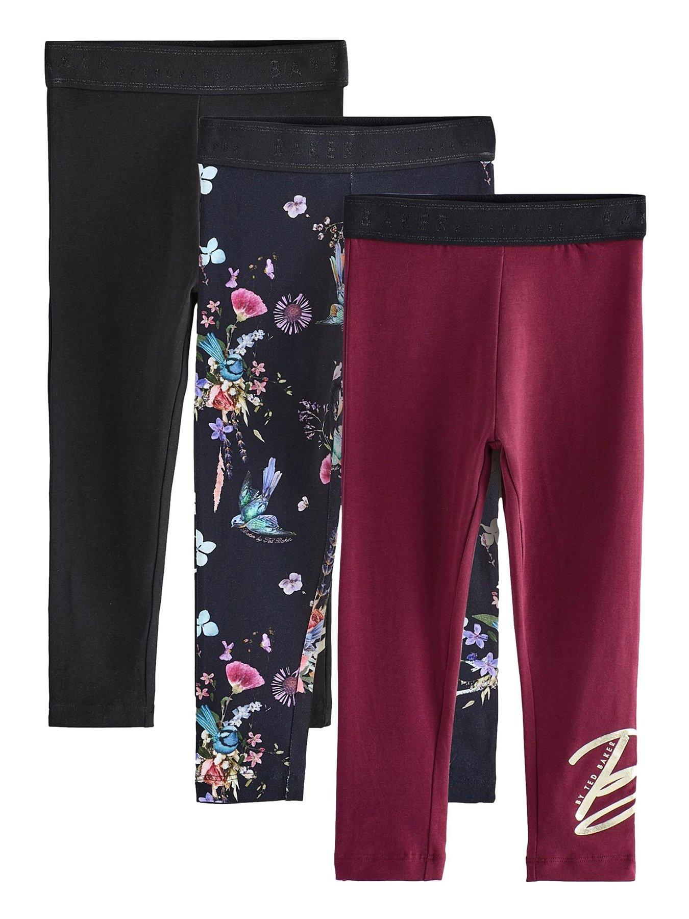 undefined Younger Girls 3 Pack Leggings - Black