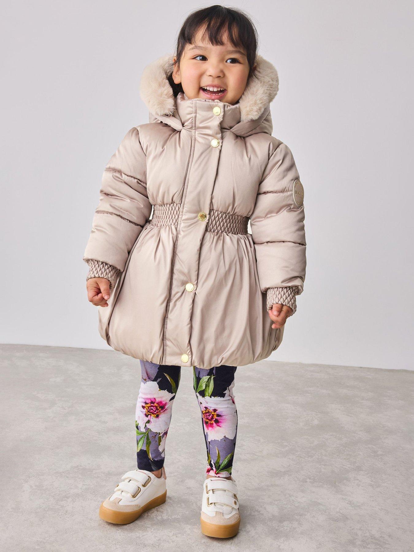 Ted Baker Younger Girls Bubble Coat Beige Very