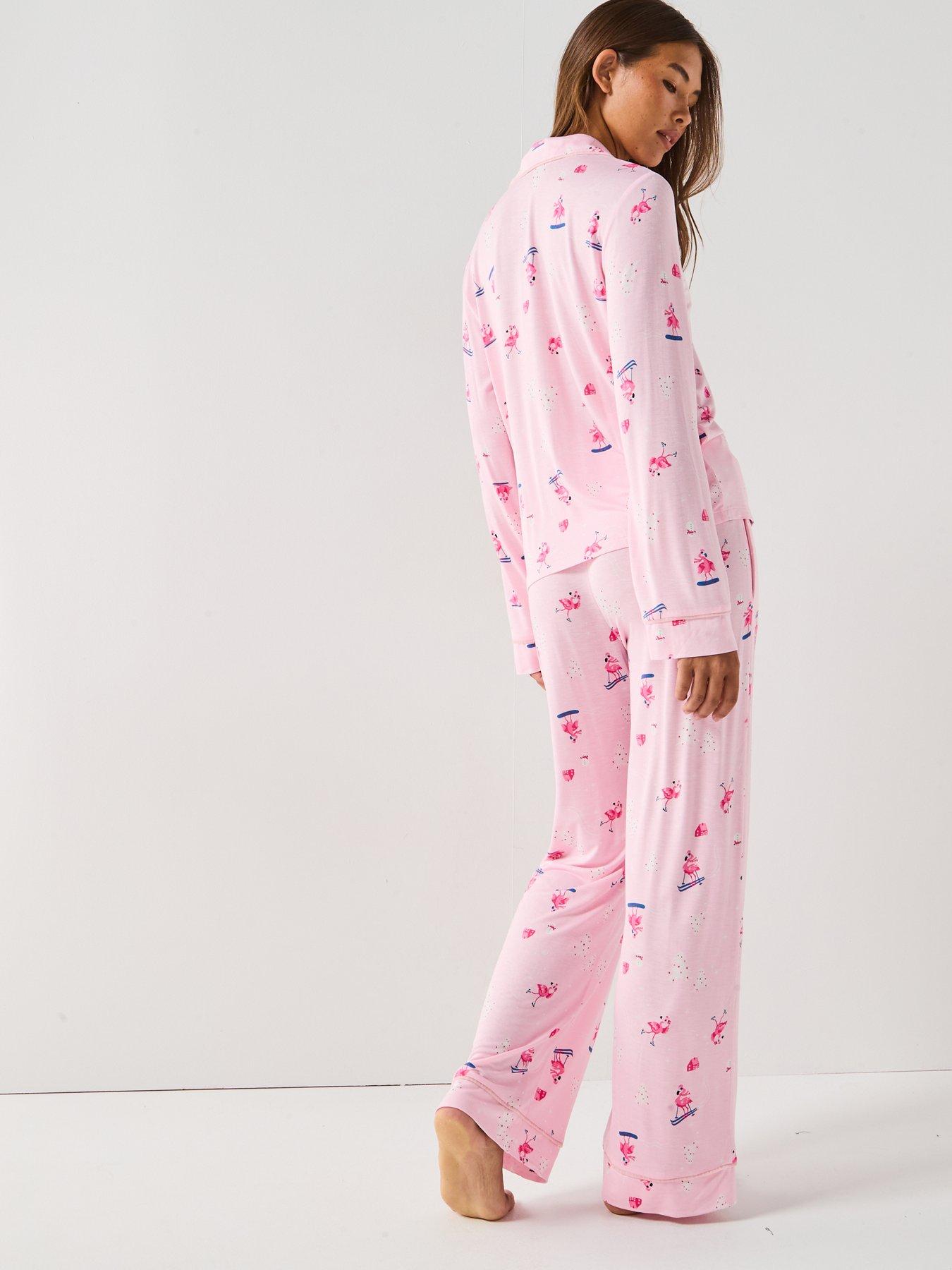The Very Collection Womens Family Christmas Pj Flamingo Revere Mini Me ...