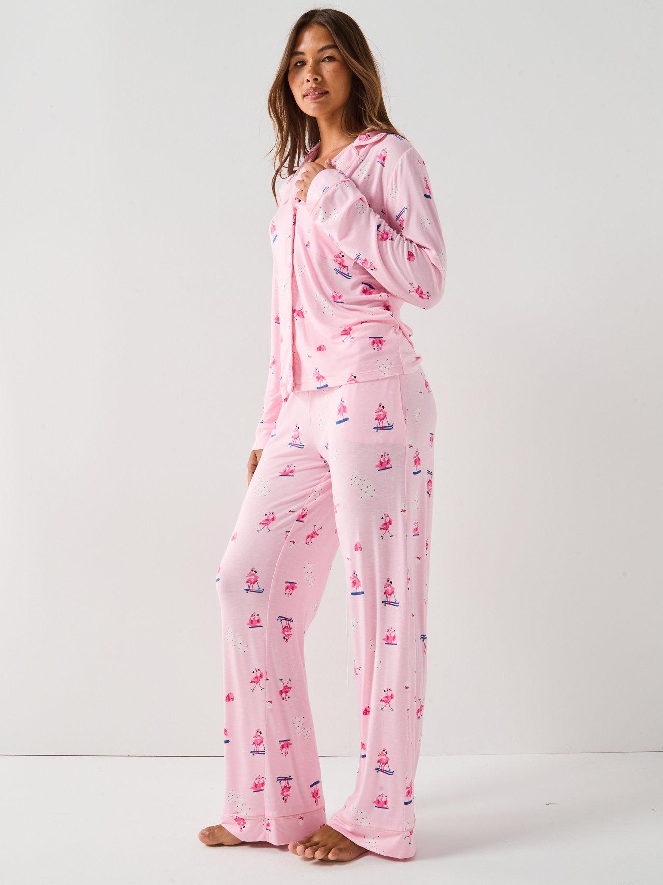 The Very Collection Womens Family Christmas Pj Flamingo Revere Mini Me ...