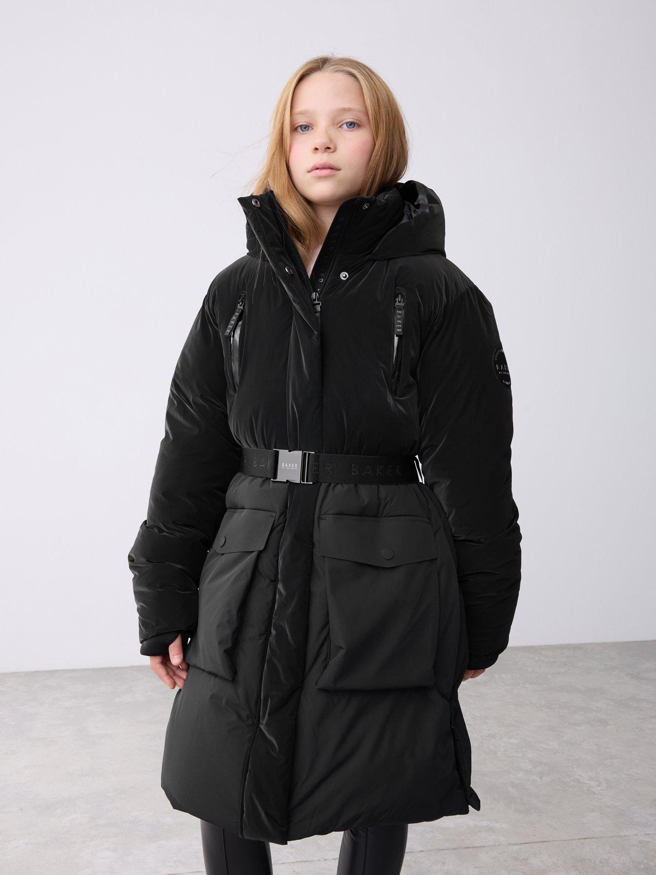 Ted Baker Older Girls Parka Coat Black Very