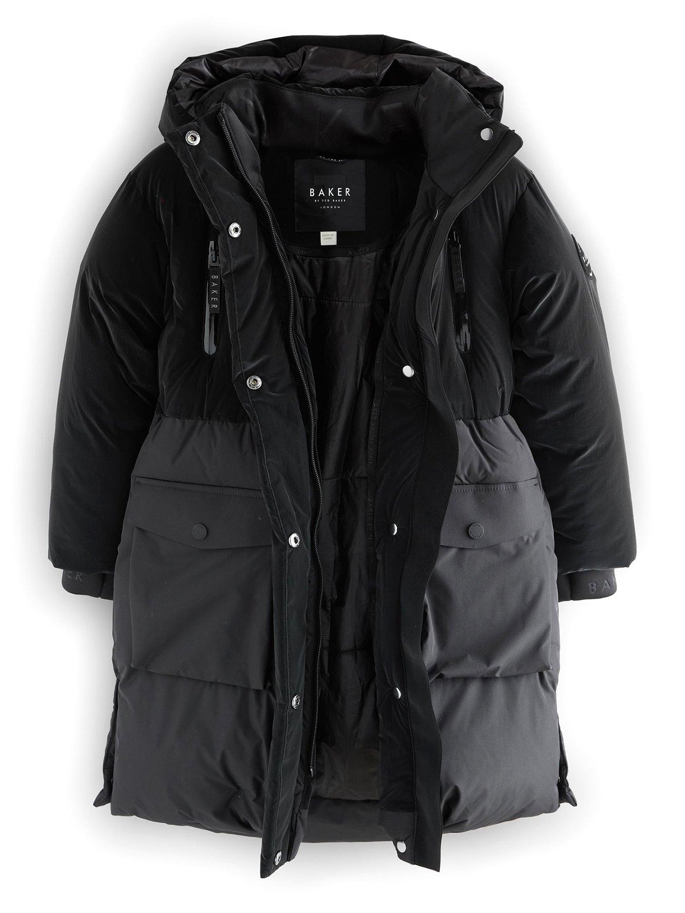 undefined Older Girls Parka Coat - Black