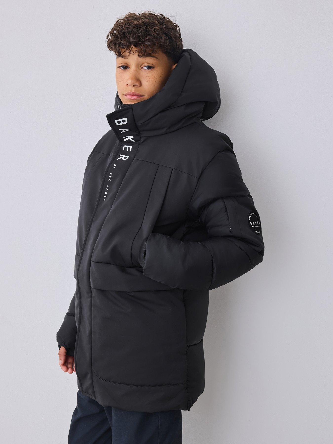 Ted Baker Older Boys Mid Length Coat - Black